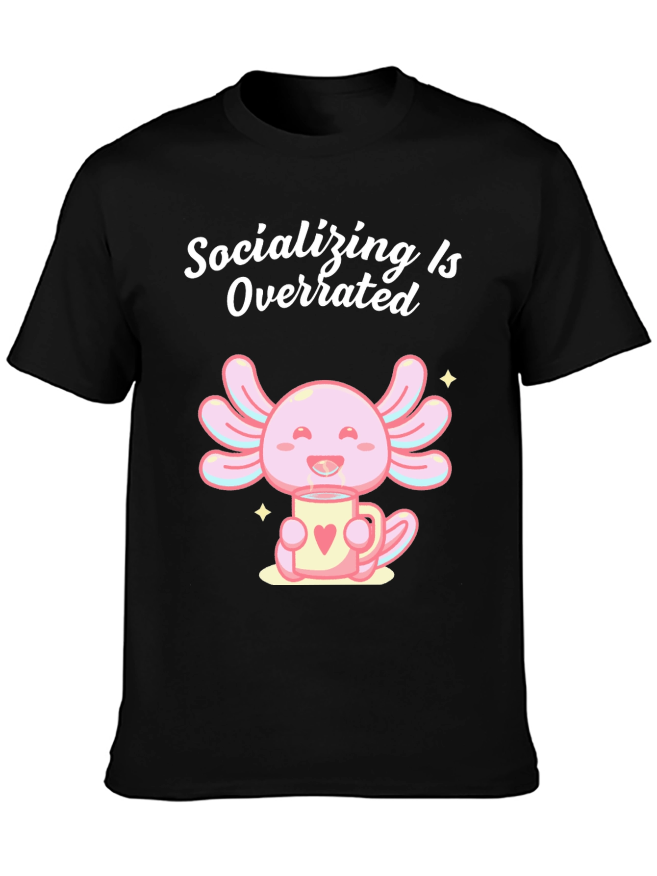 Socializing is Overrated Axolotl T-Shirt