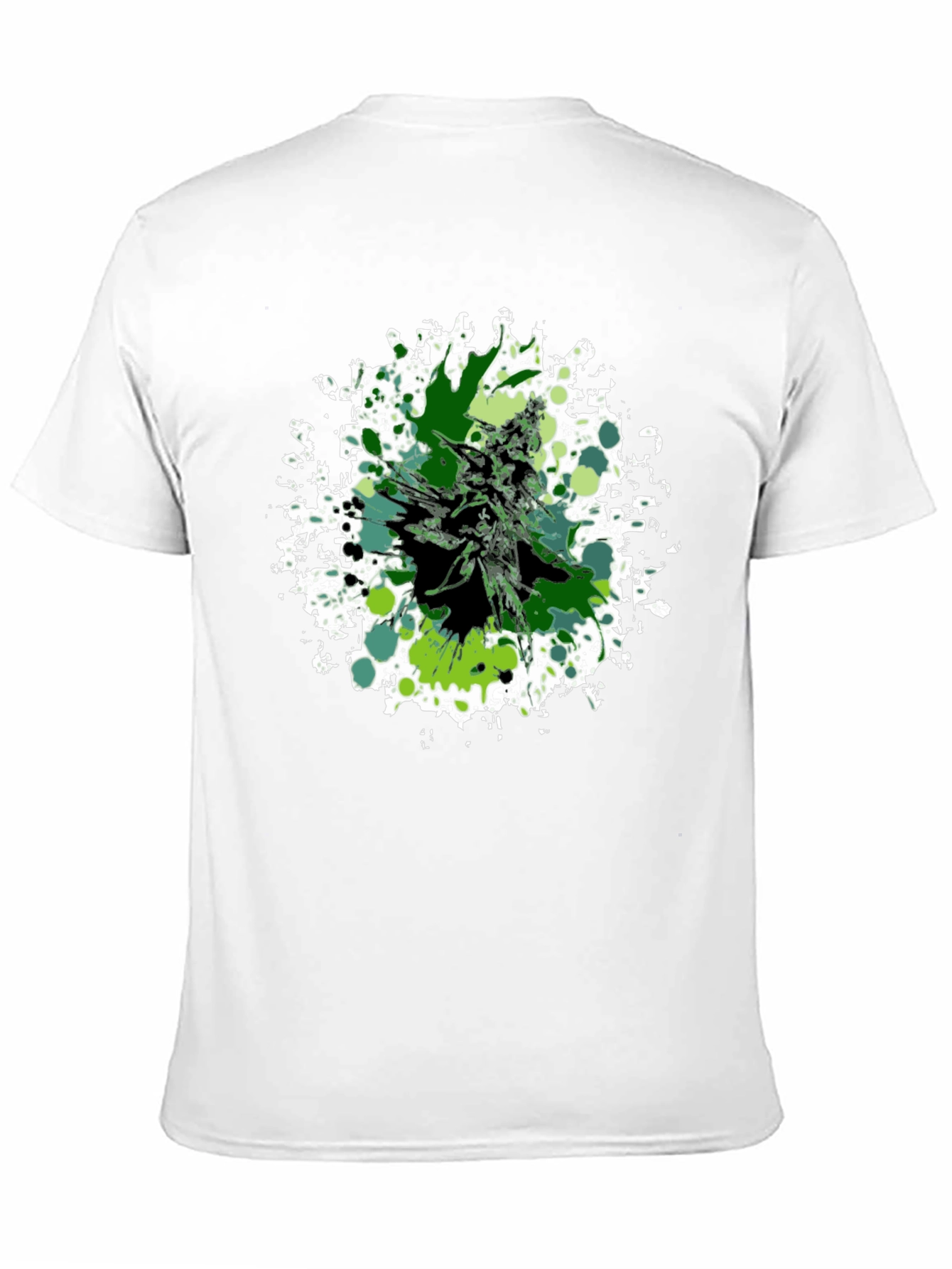 Green Splatter Cannabis Graphic Tee