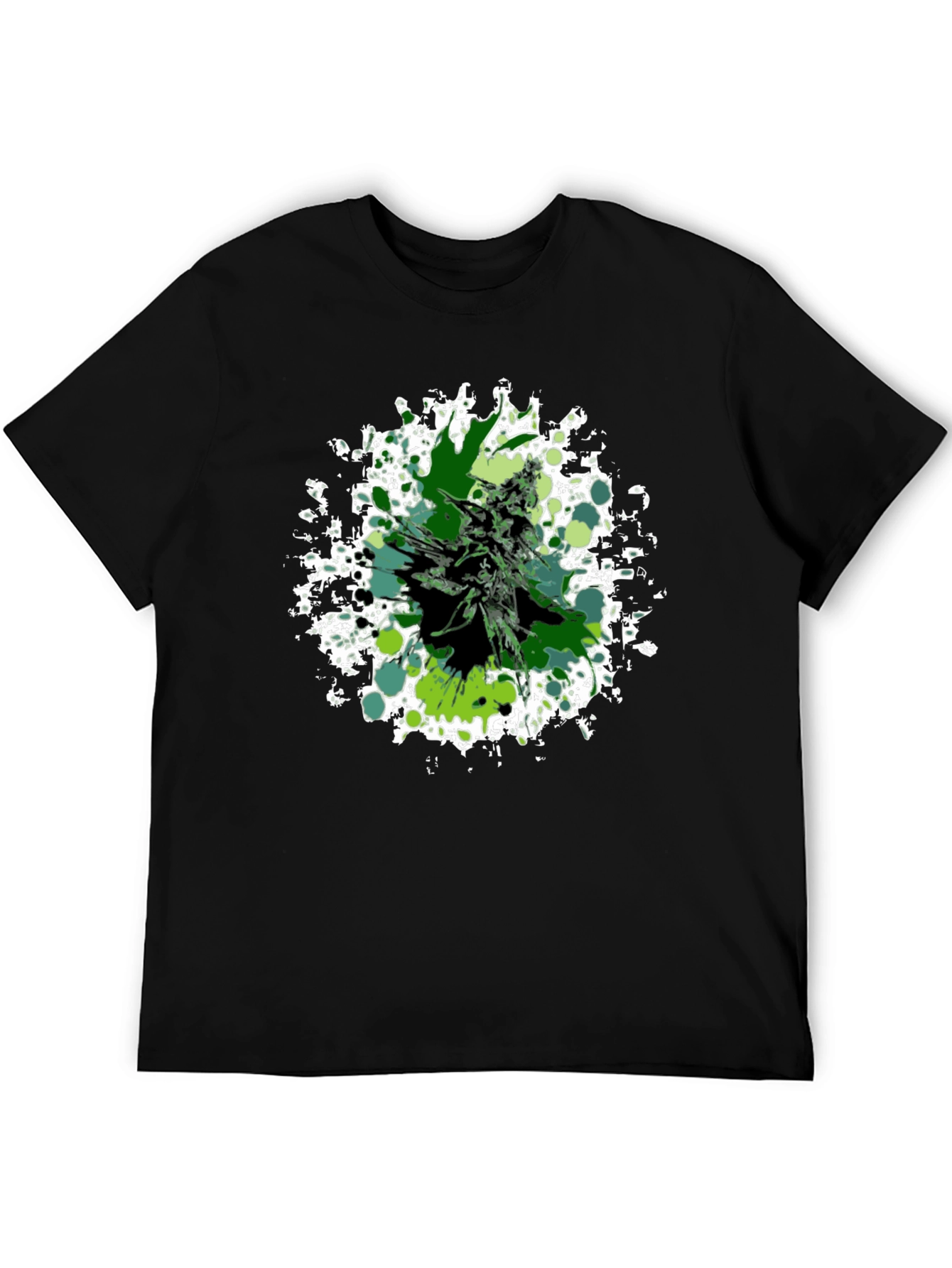 Green Splatter Cannabis Graphic Tee