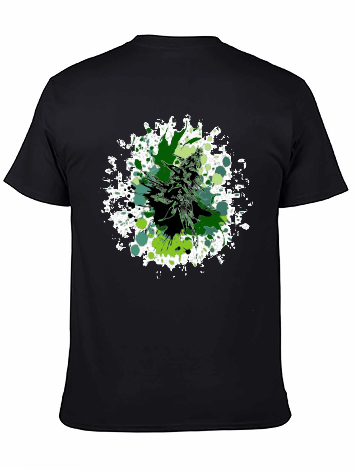 Green Splatter Cannabis Graphic Tee
