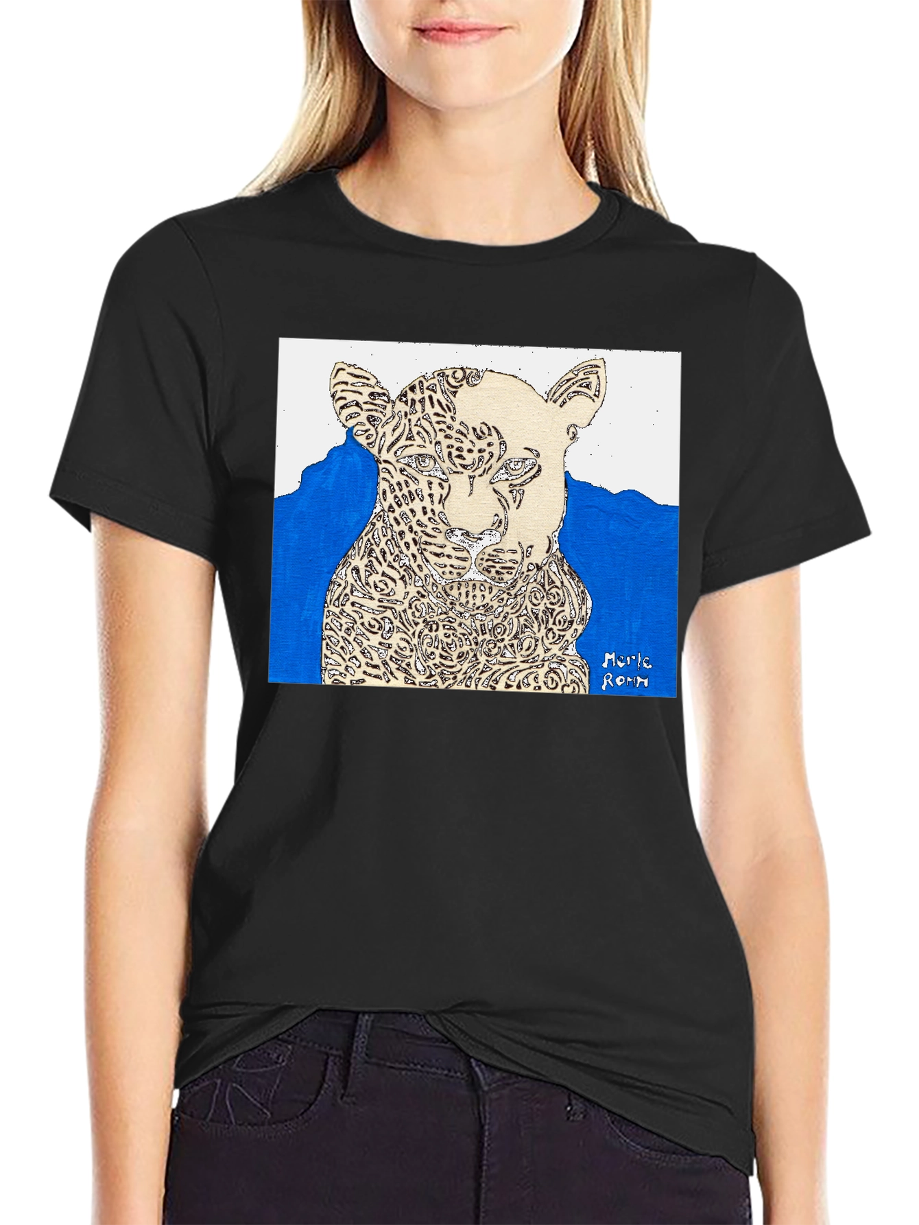 Jaguar Art Graphic Print Tee