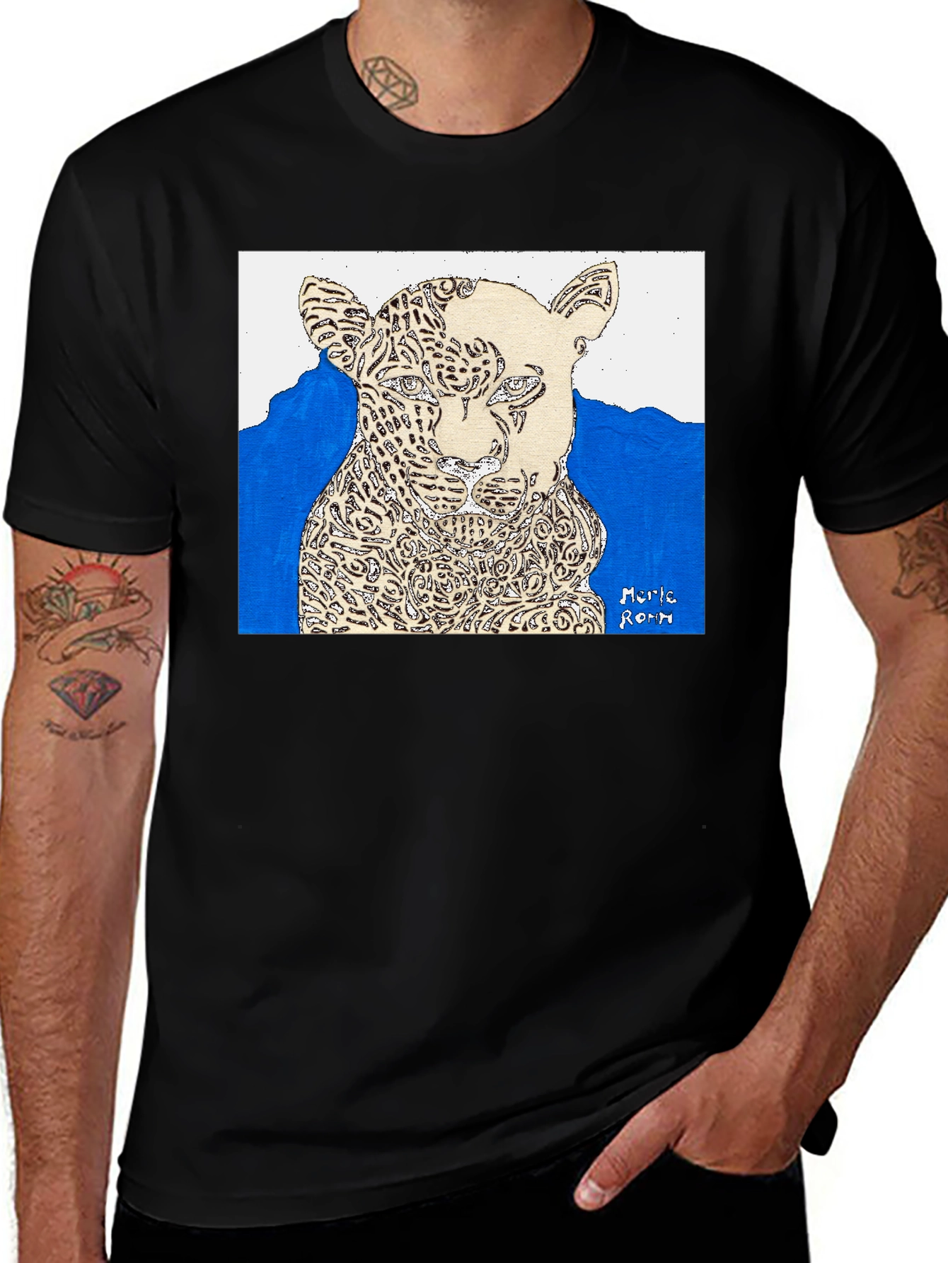 Jaguar Art Graphic Print Tee