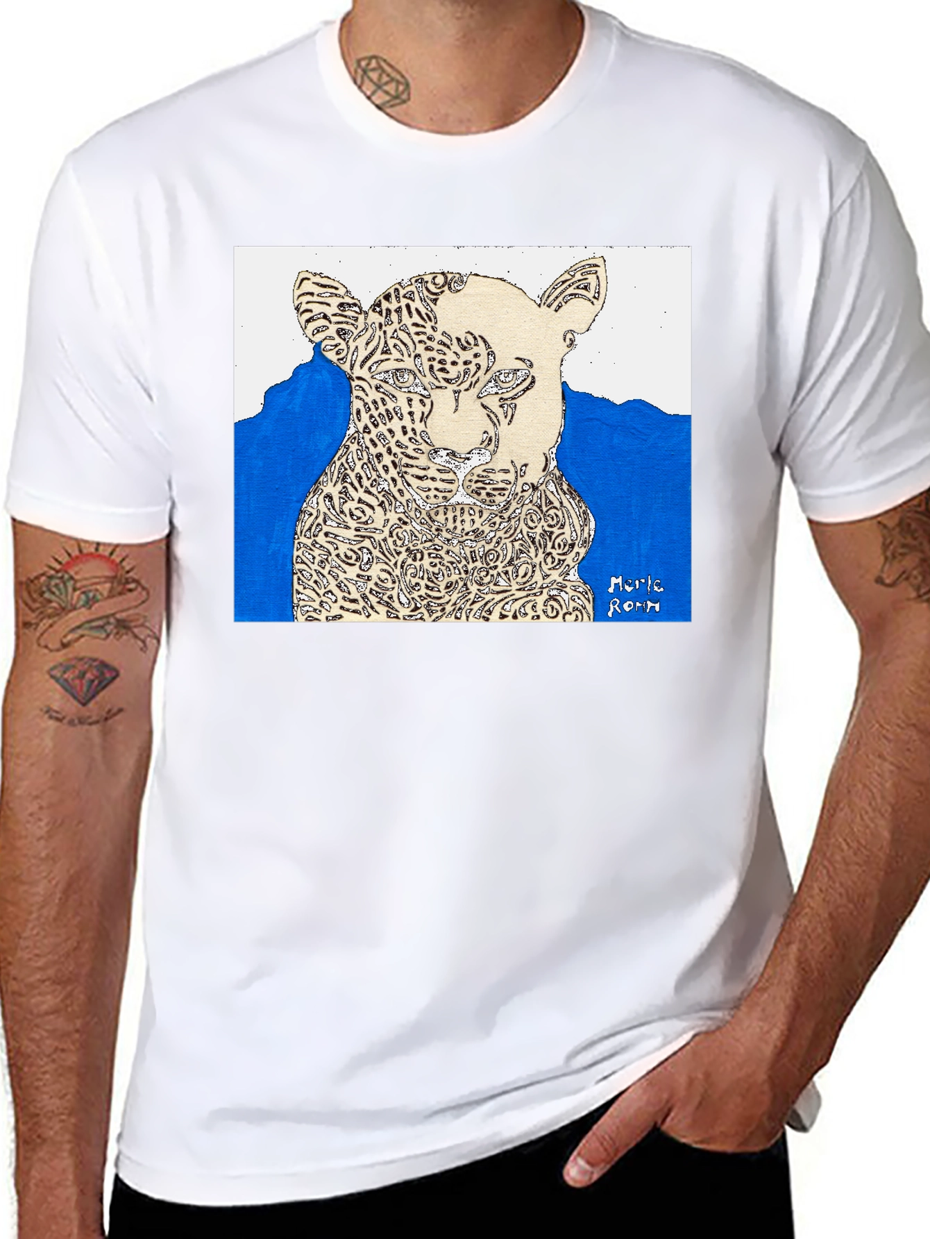 Jaguar Art Graphic Print Tee