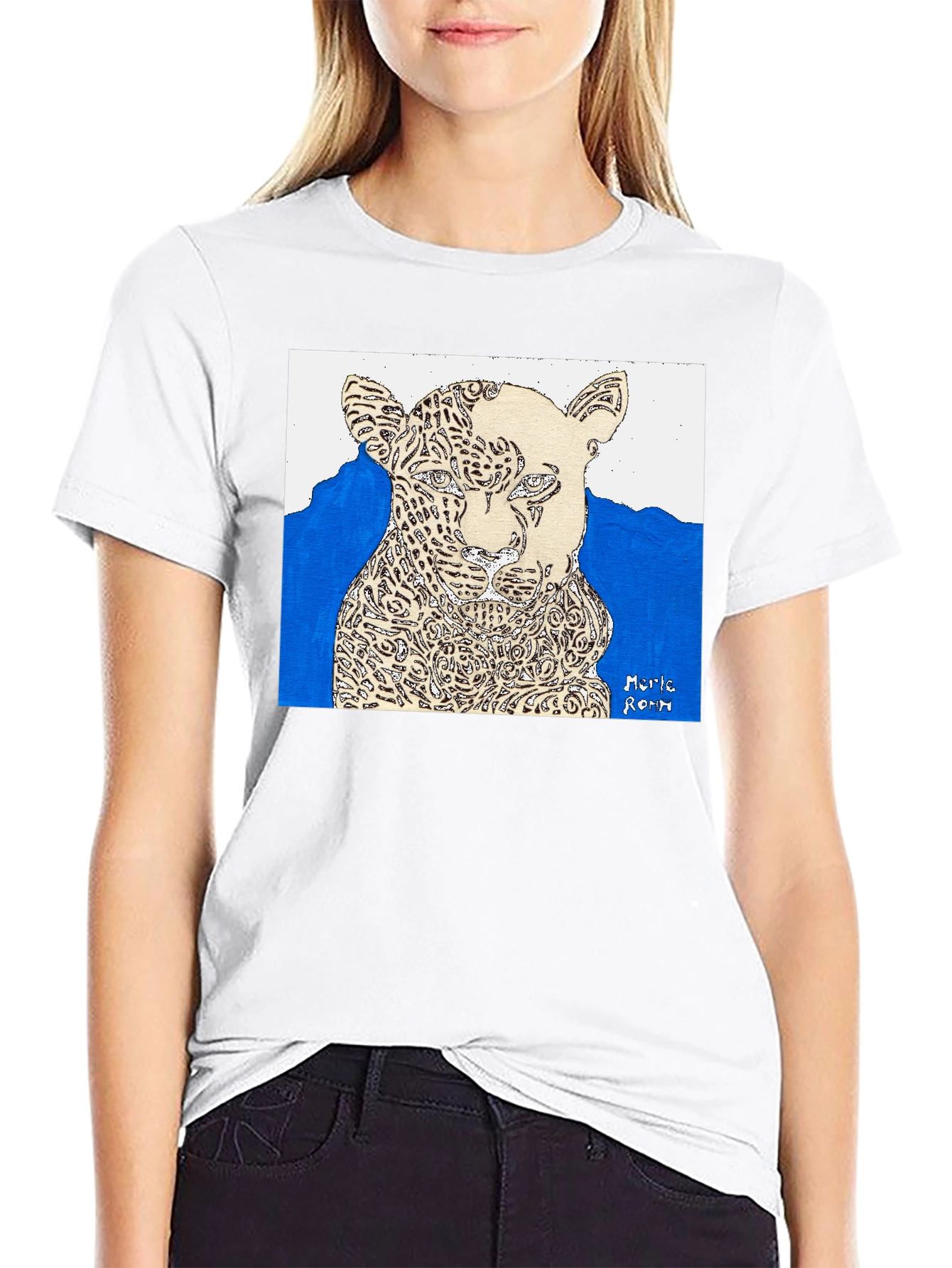 Jaguar Art Graphic Print Tee