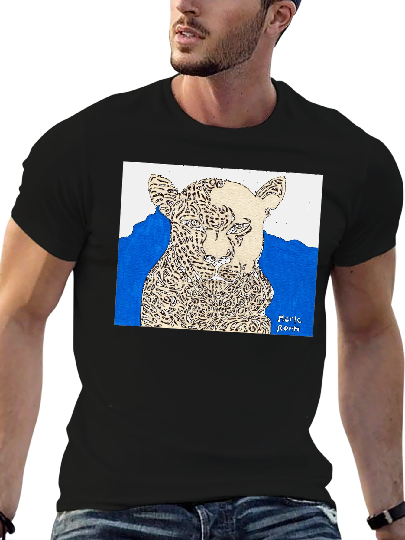 Jaguar Art Graphic Print Tee