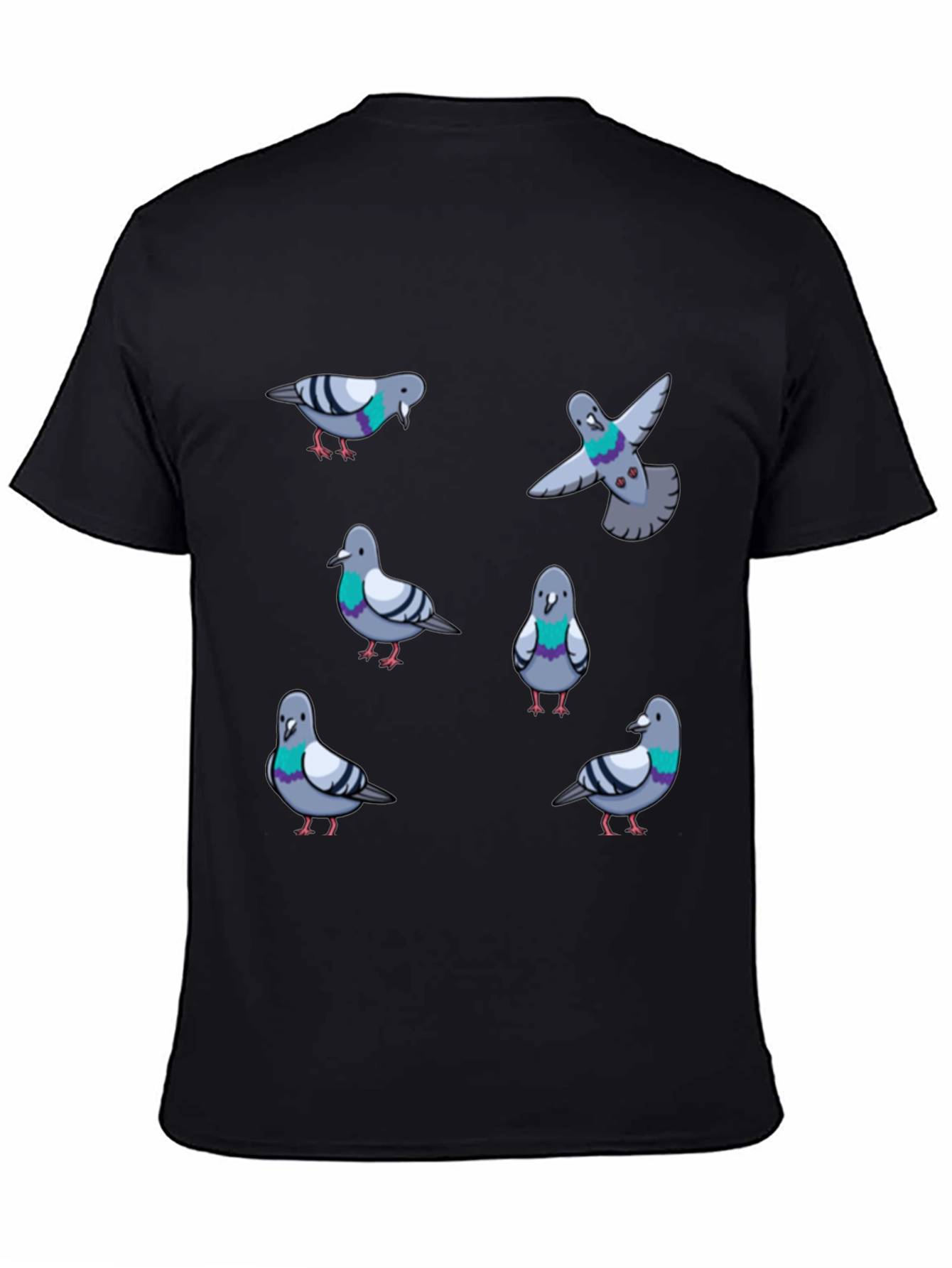 Pigeon Pattern T-Shirt - Urban Bird Lovers Tee
