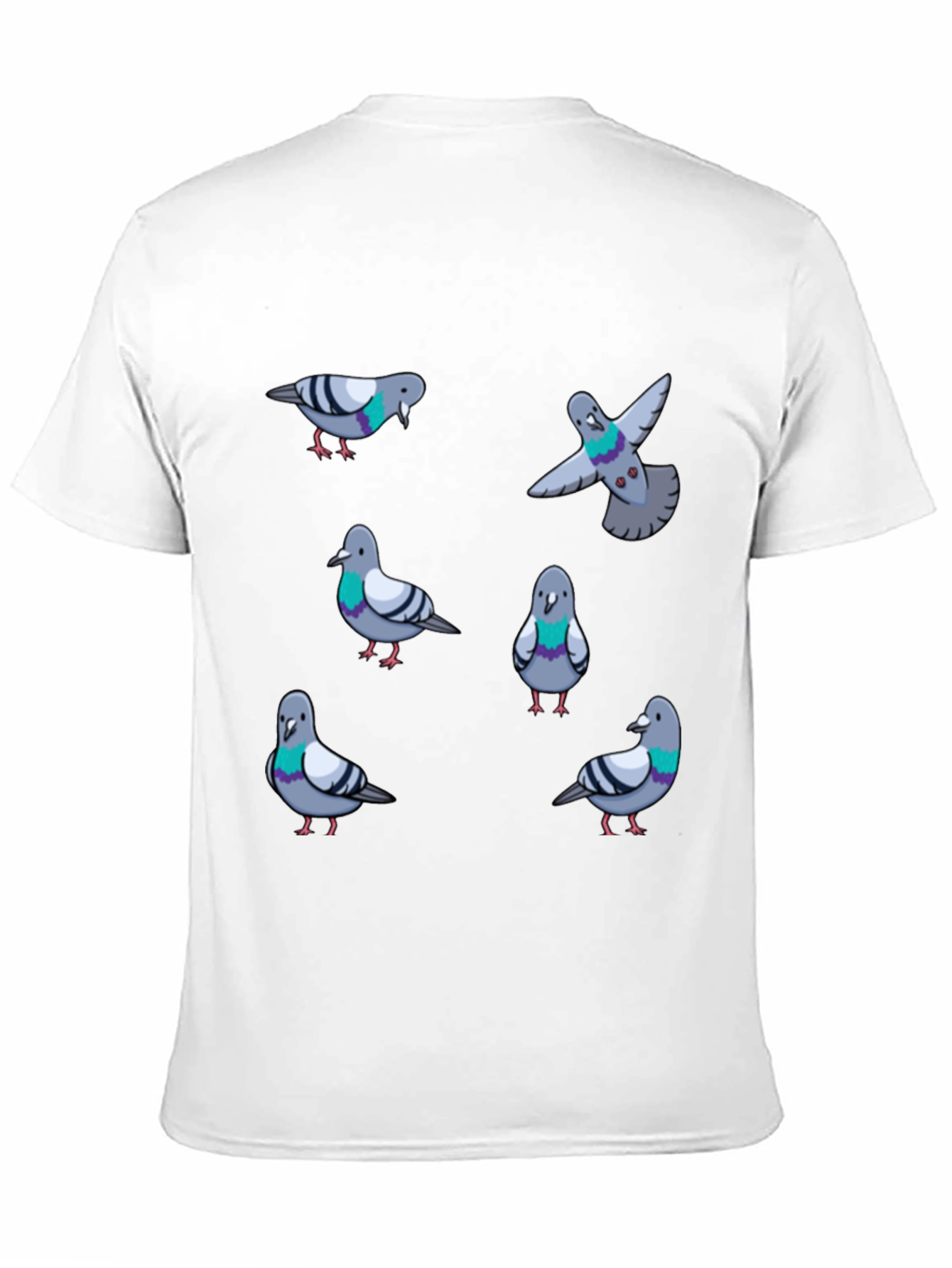 Pigeon Pattern T-Shirt - Urban Bird Lovers Tee