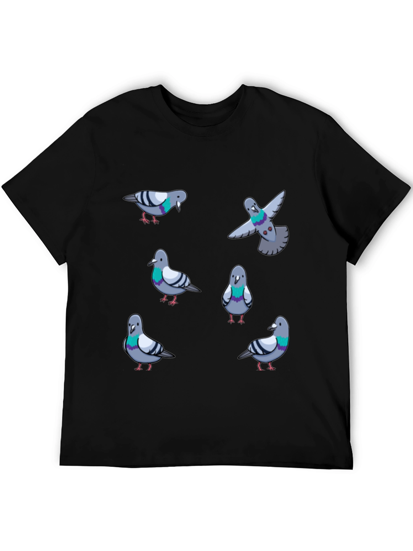 Pigeon Pattern T-Shirt - Urban Bird Lovers Tee