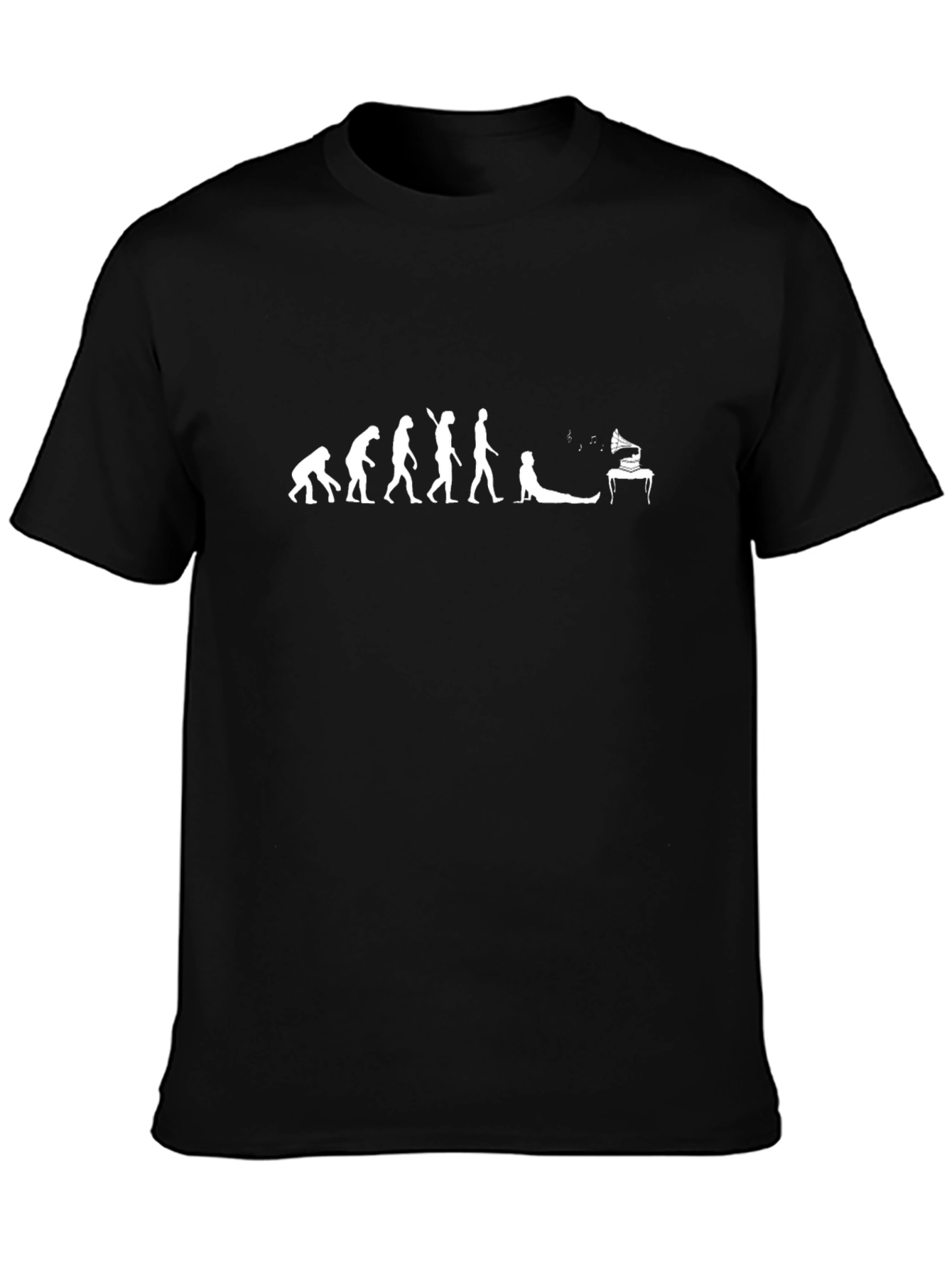 Evolution of Yoga & Music Black T-Shirt