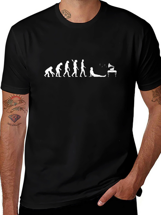 Evolution of Yoga & Music Black T-Shirt