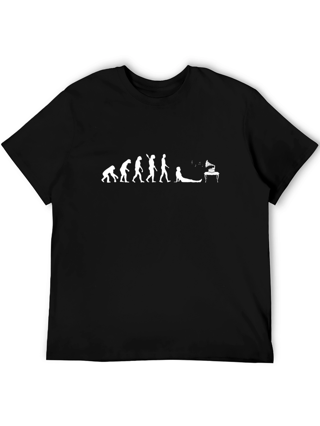 Evolution of Yoga & Music Black T-Shirt