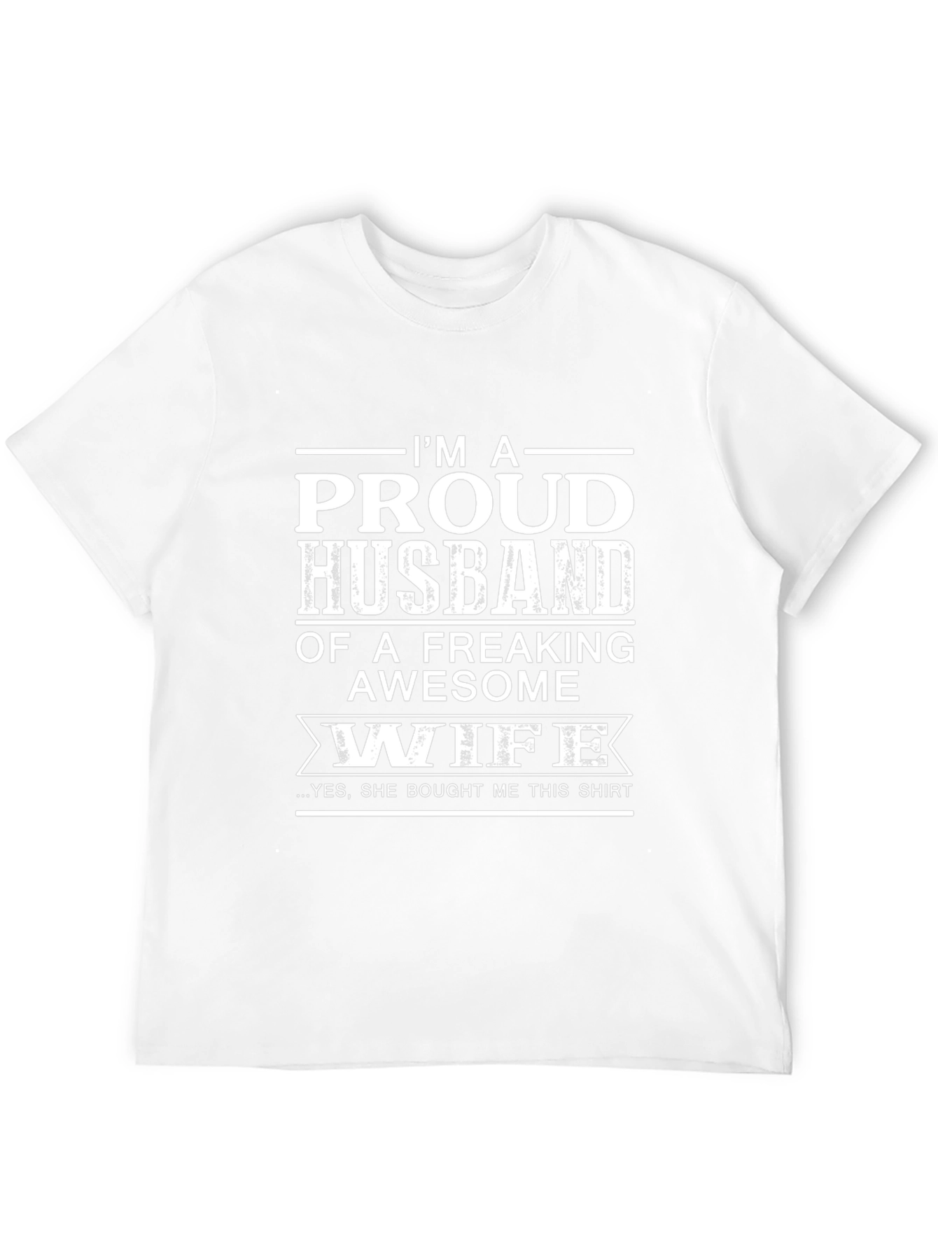 Proud Husband Awesome Wife Graphic Tee