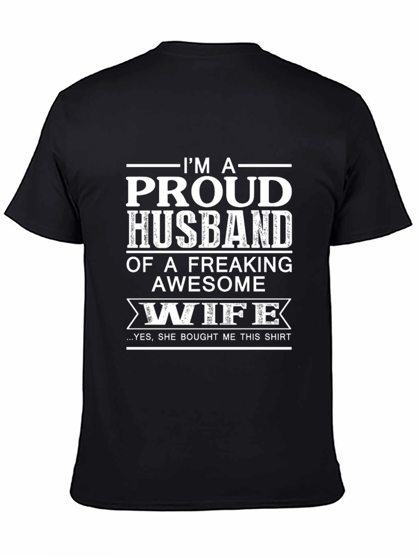 Proud Husband Awesome Wife Graphic Tee