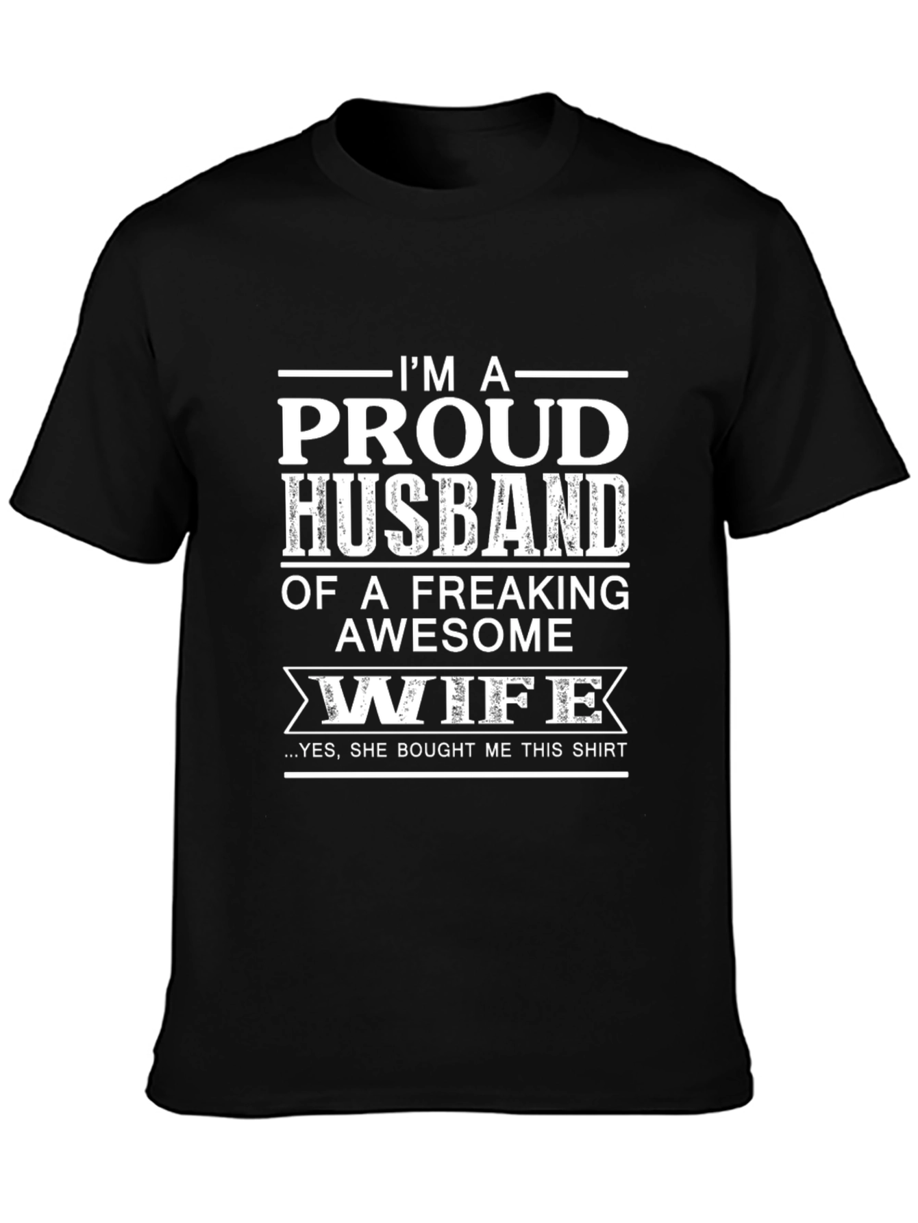 Proud Husband Awesome Wife Graphic Tee