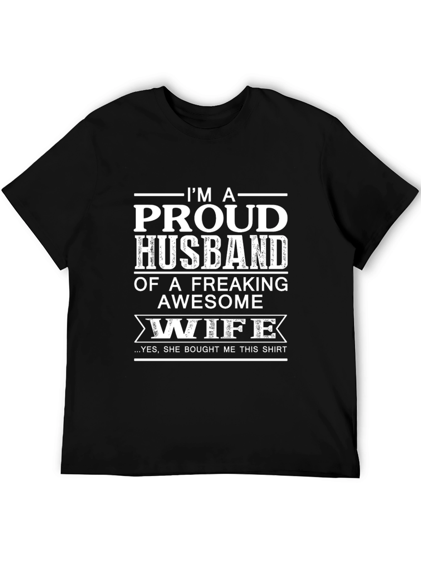 Proud Husband Awesome Wife Graphic Tee