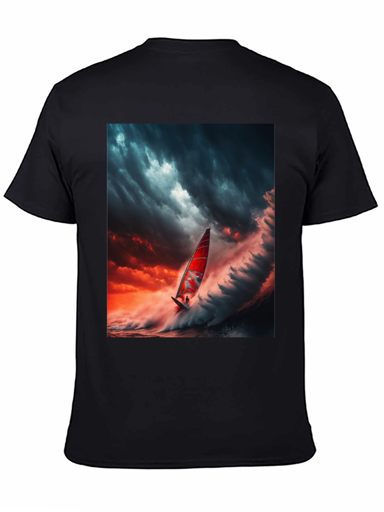 Epic Watersport T-Shirt: Storm Sailing Design