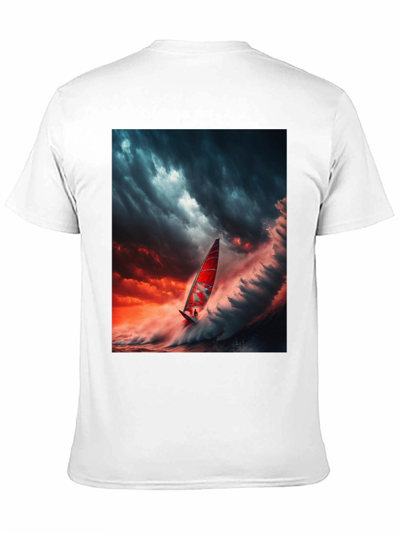 Epic Watersport T-Shirt: Storm Sailing Design