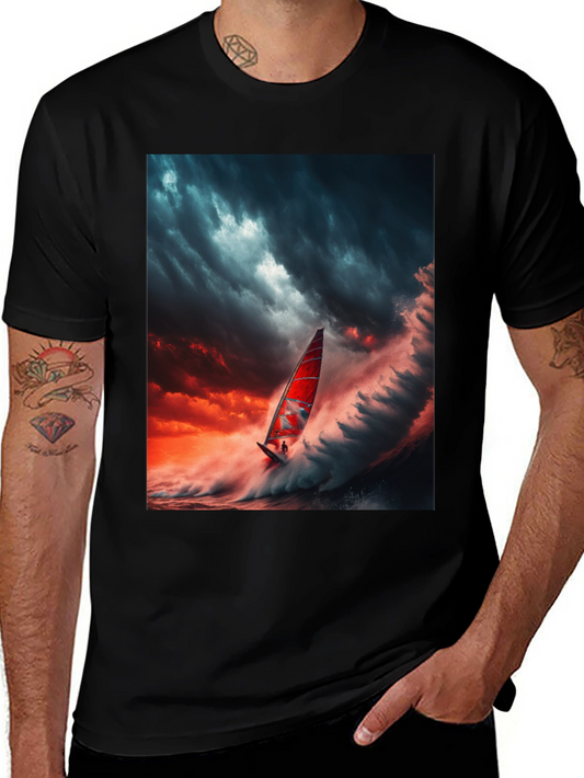 Epic Watersport T-Shirt: Storm Sailing Design