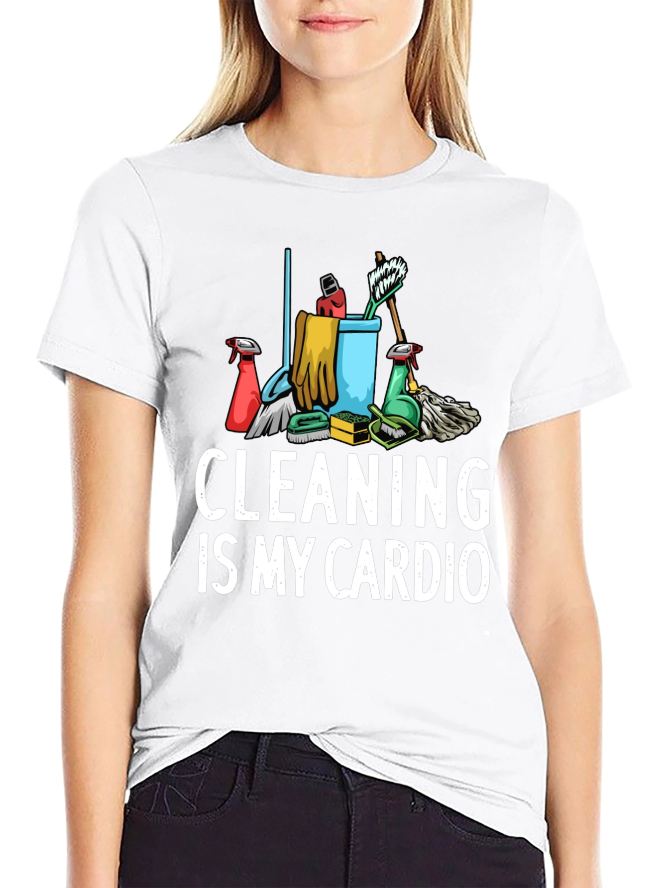 Cleaning Is My Cardio Graphic T-Shirt