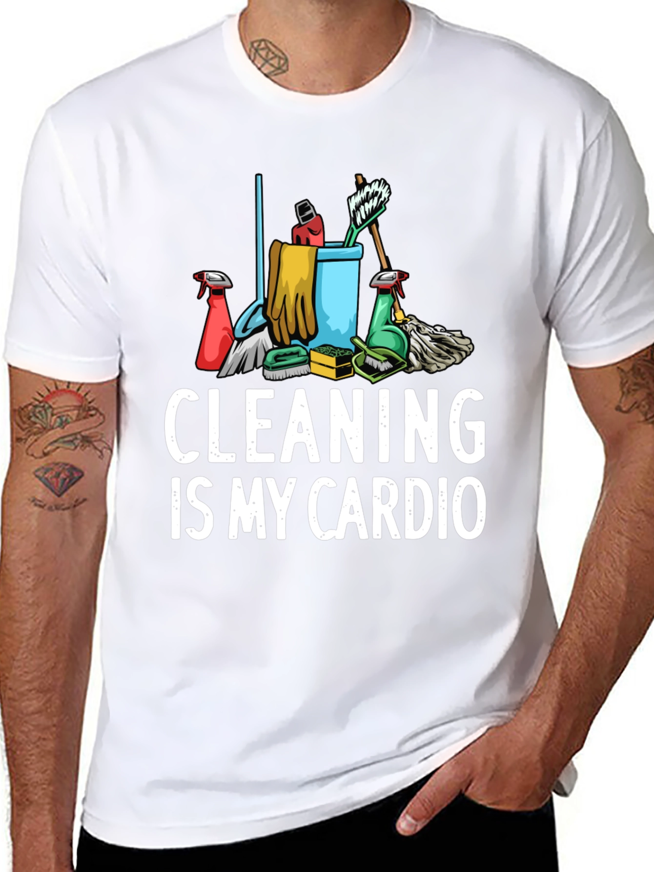 Cleaning Is My Cardio Graphic T-Shirt