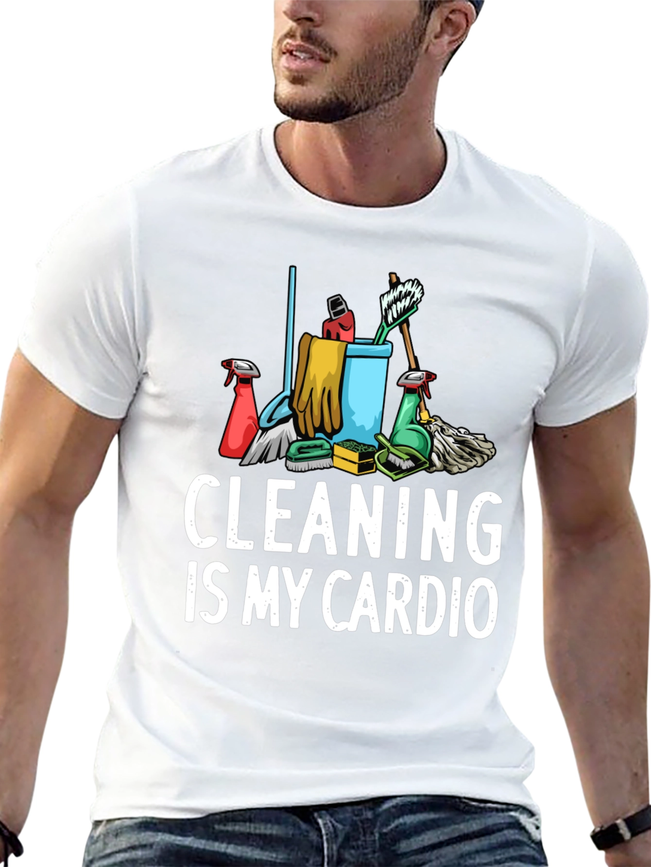 Cleaning Is My Cardio Graphic T-Shirt