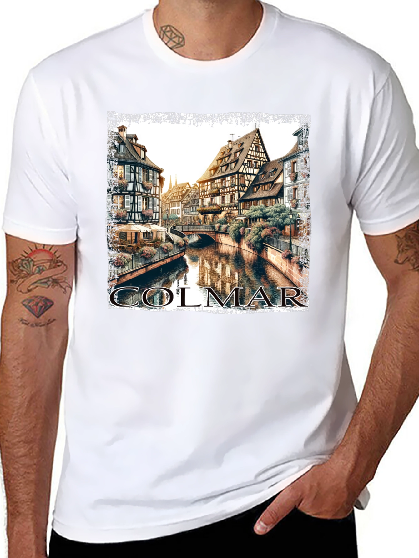 Colmar France T-Shirt Black Graphic Tee