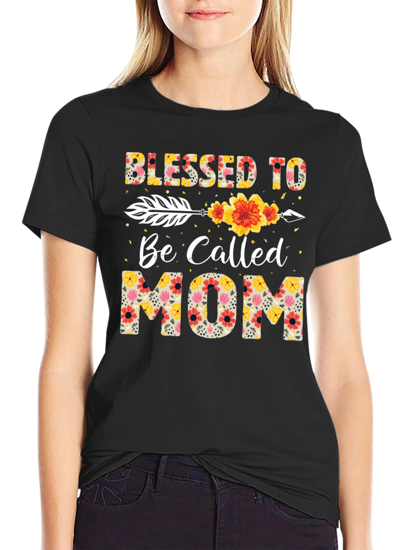 Blessed To Be Called Mom Floral T-Shirt