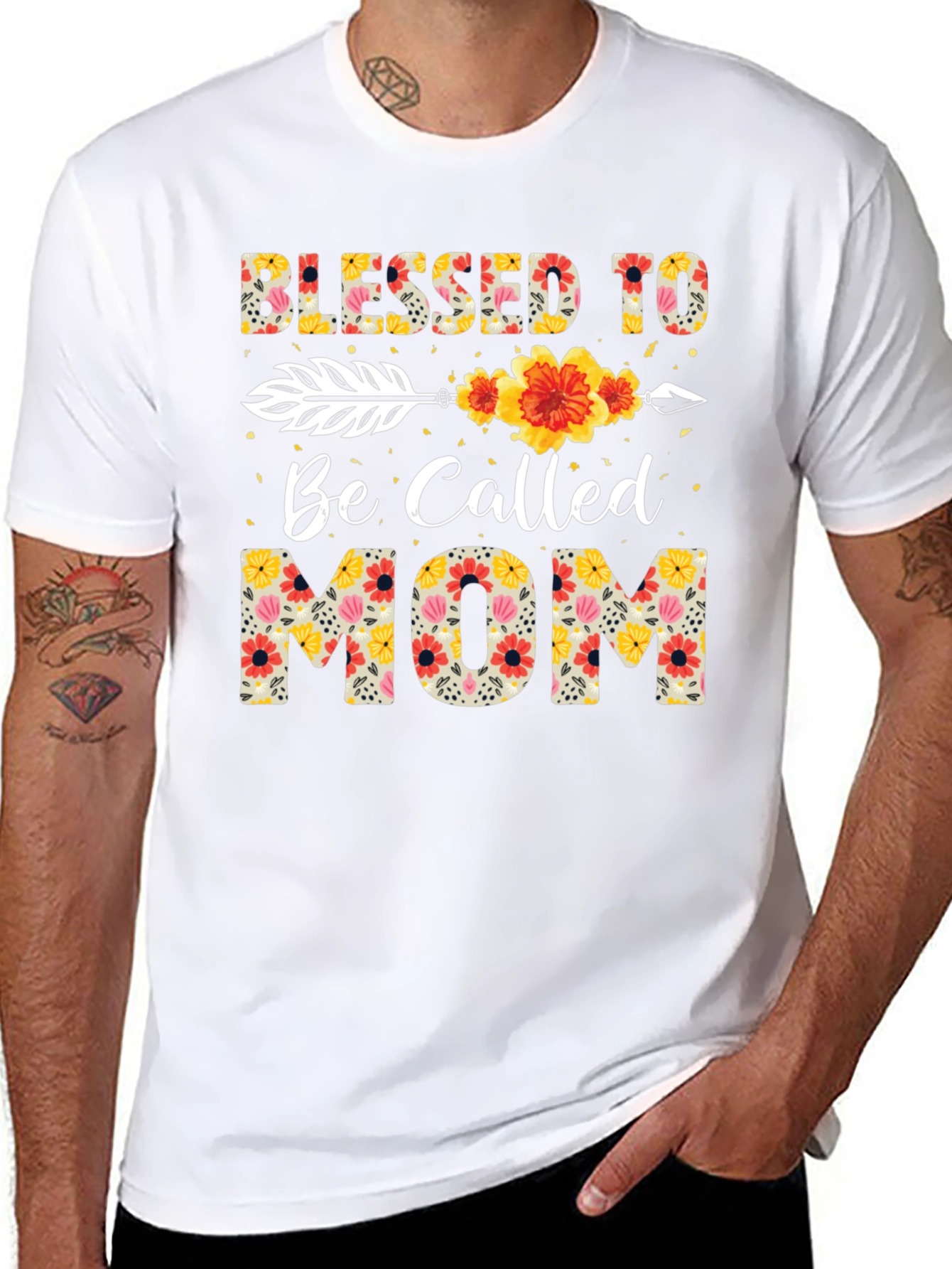 Blessed To Be Called Mom Floral T-Shirt