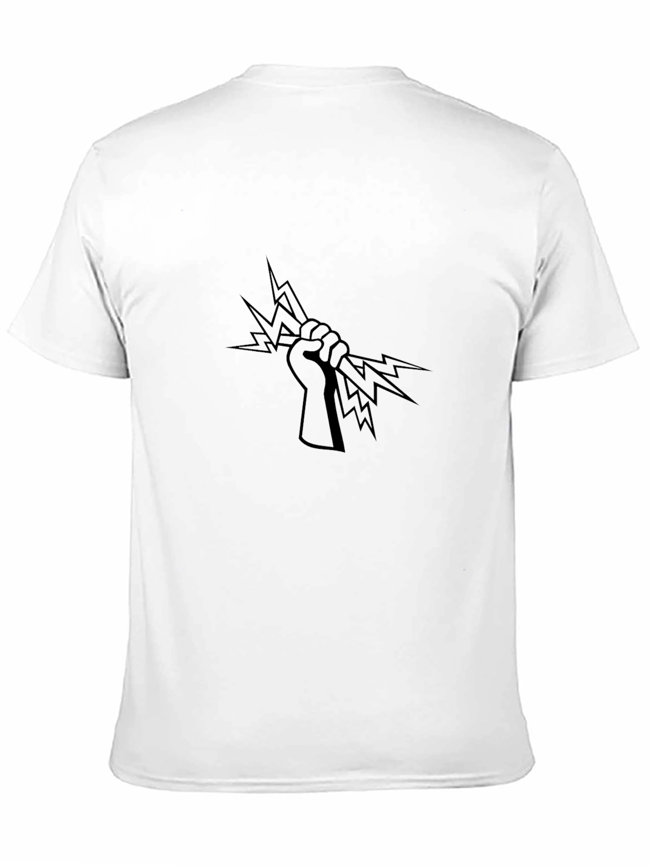 Black T-Shirt with Lightning Bolt Graphic