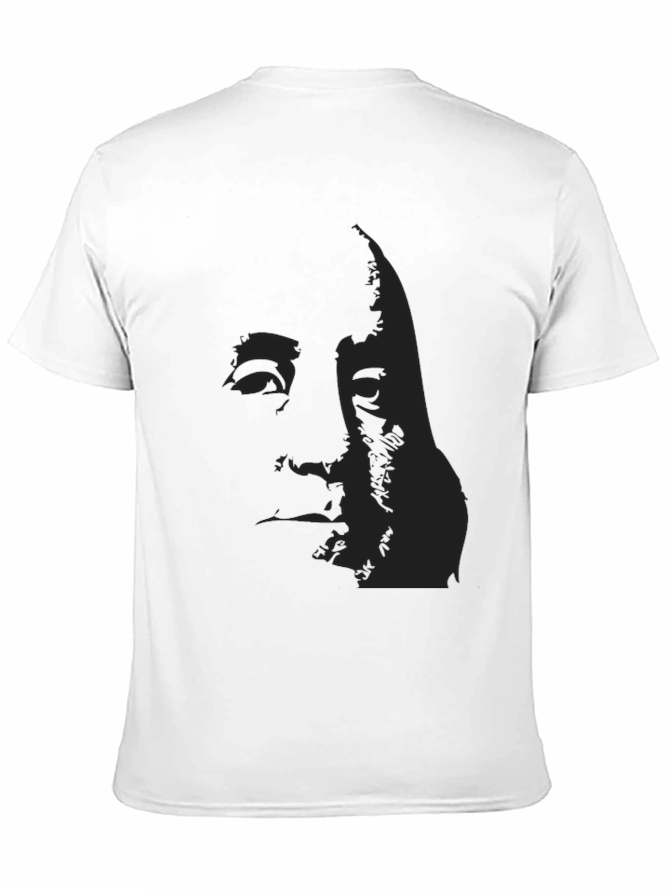 Black T-Shirt with Silhouette Print