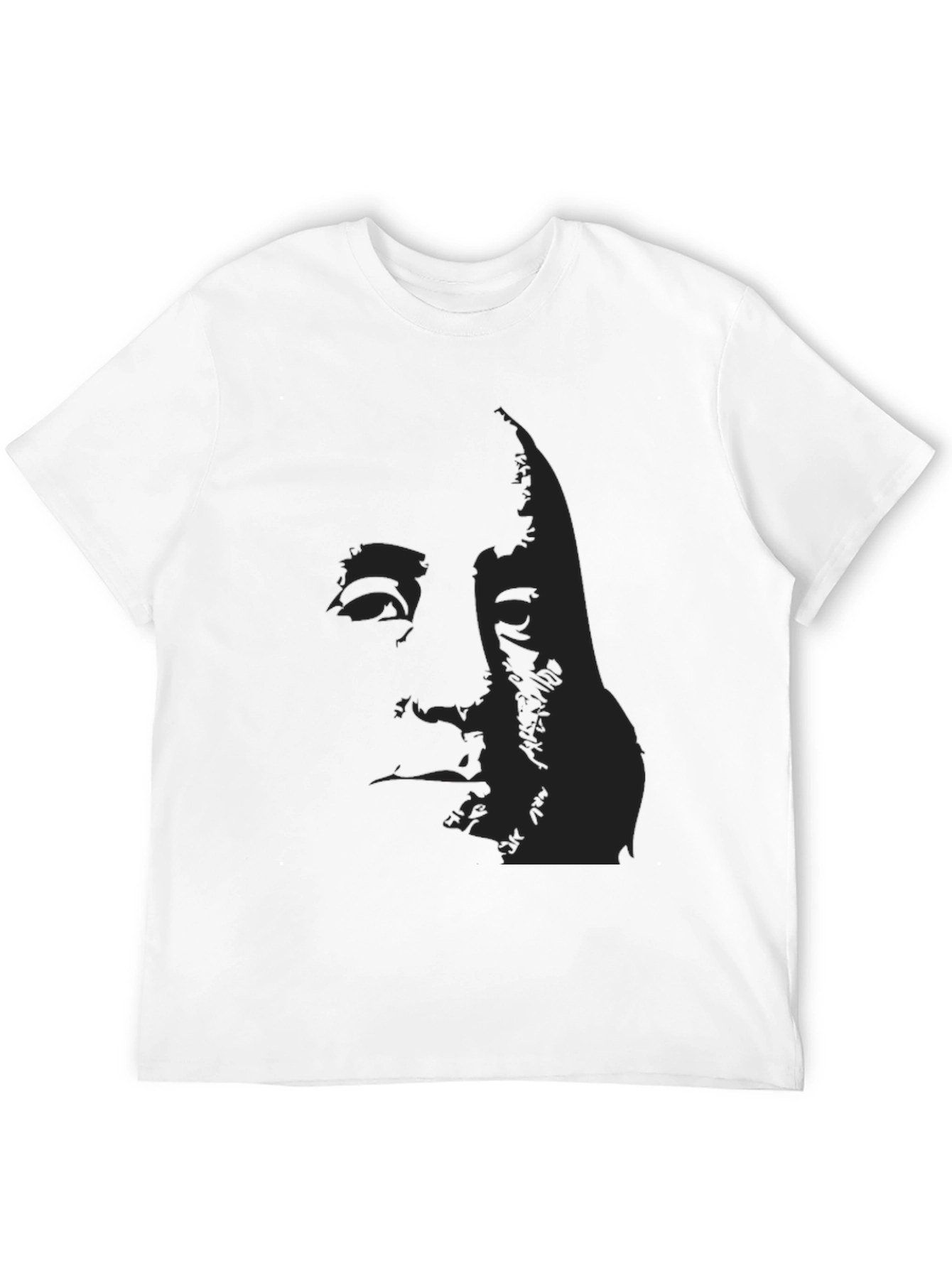 Black T-Shirt with Silhouette Print