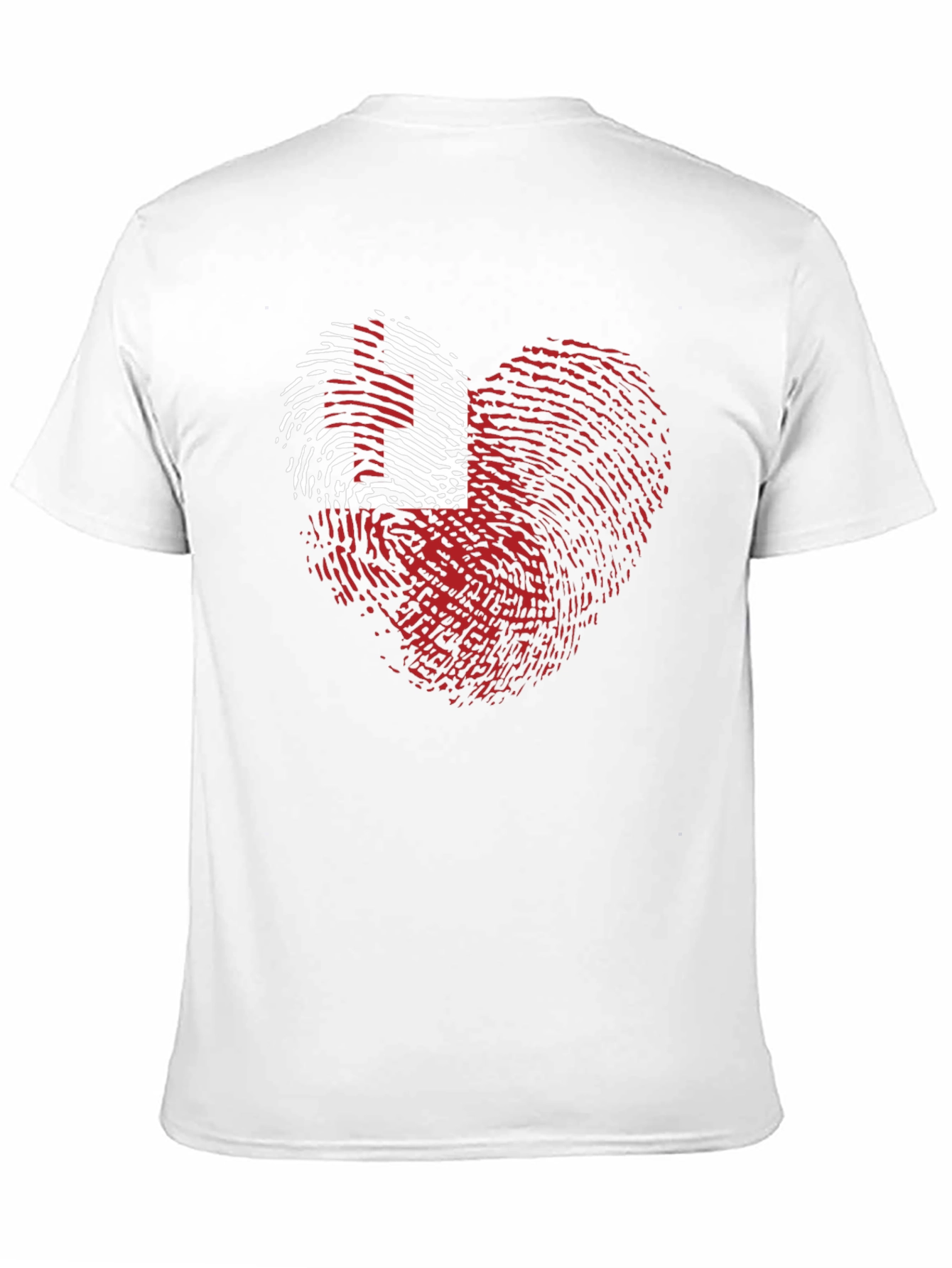 Tonga Flag Heart Fingerprint T-Shirt