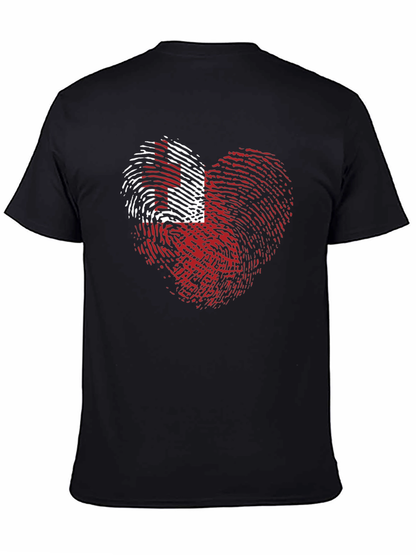 Tonga Flag Heart Fingerprint T-Shirt