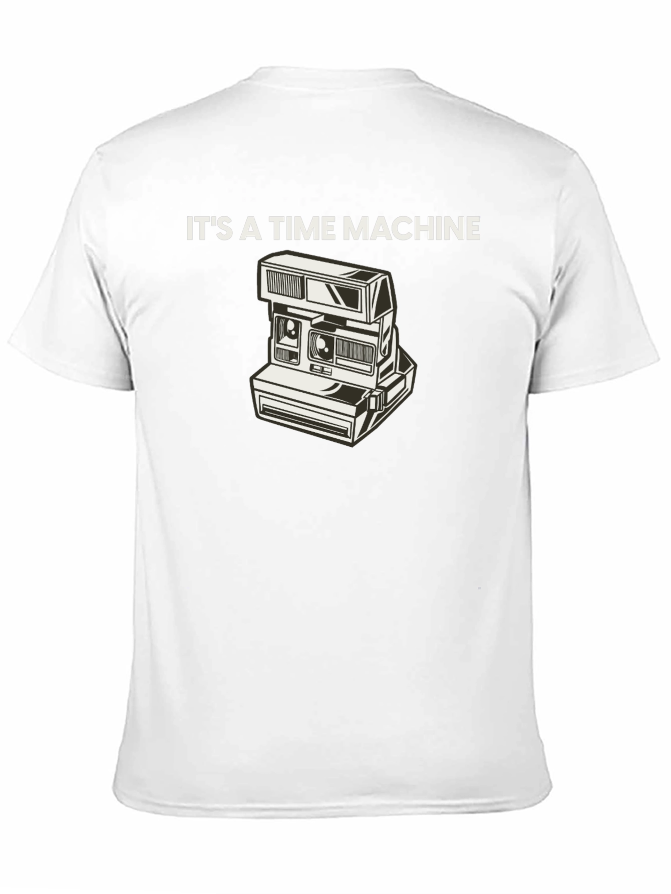Retro Camera Time Machine Graphic Tee - Black