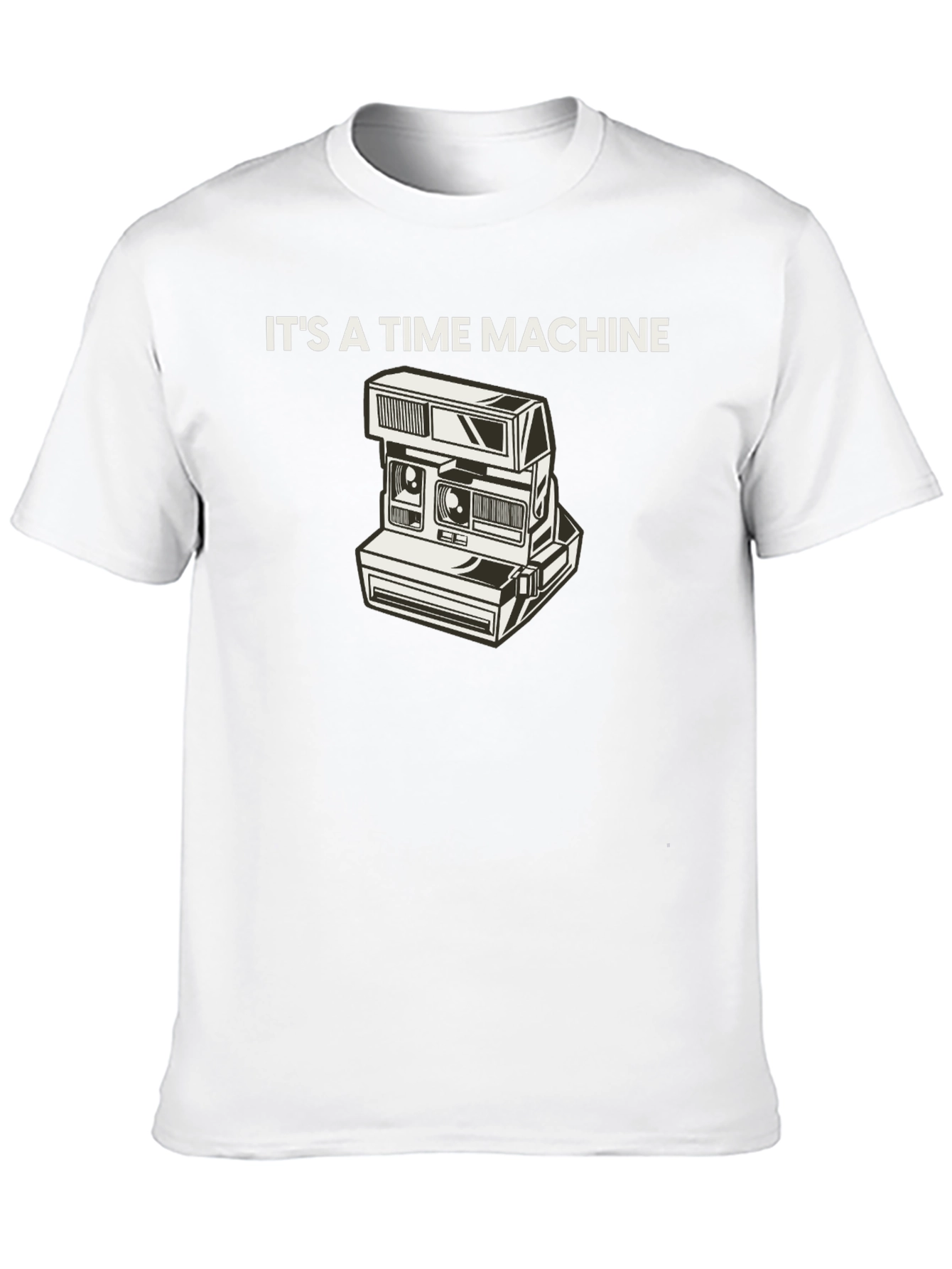 Retro Camera Time Machine Graphic Tee - Black