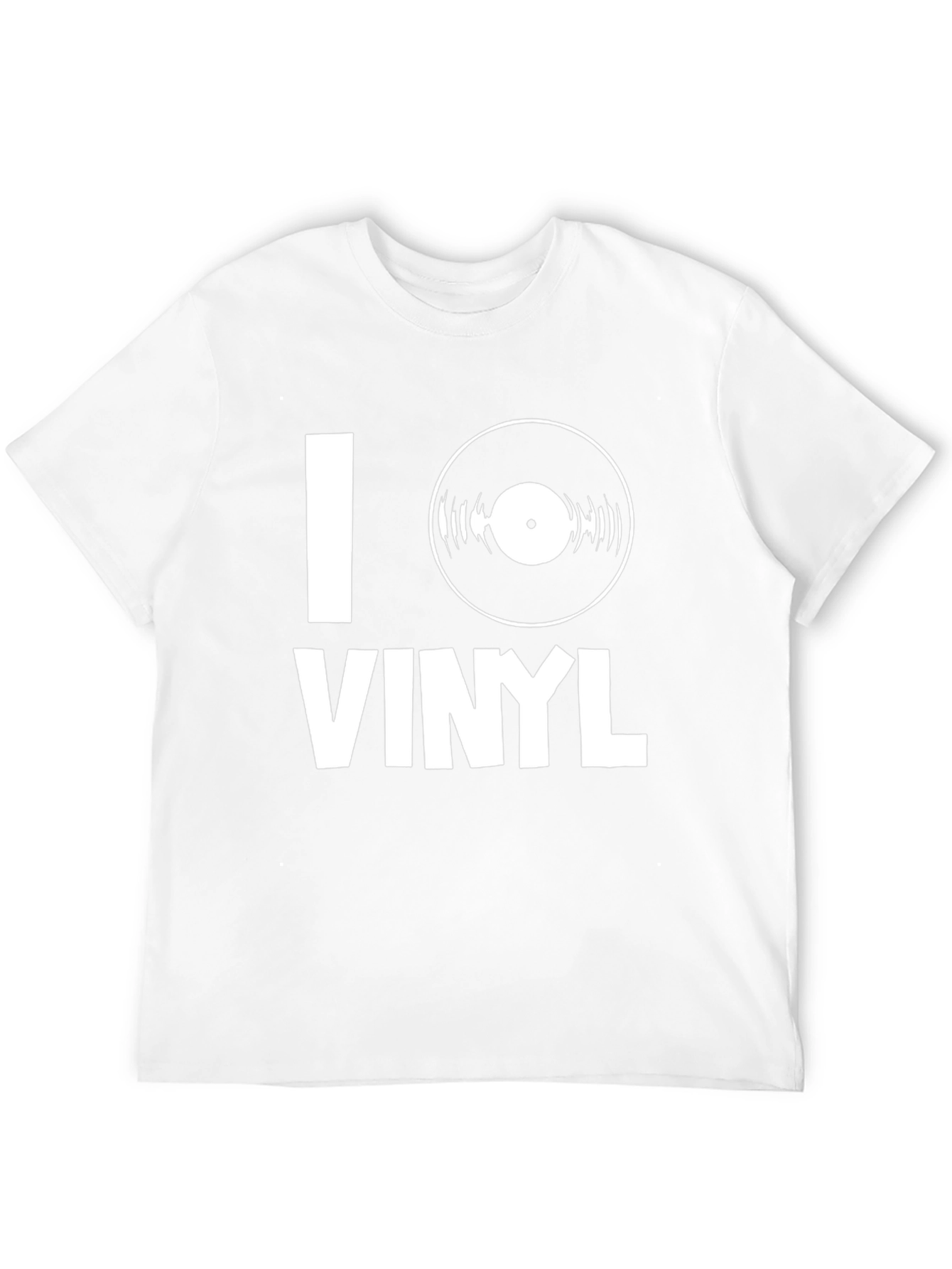 I Heart Vinyl Music T-Shirt - Black Cotton Tee