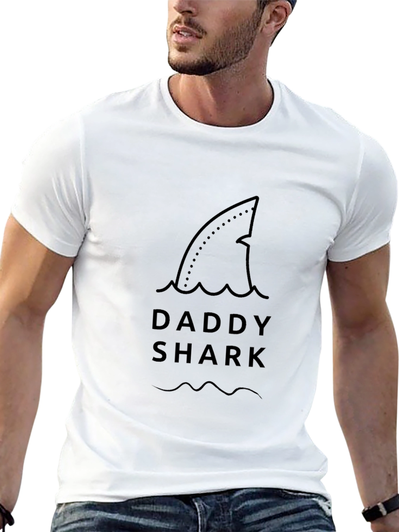 Daddy Shark Black T-Shirt