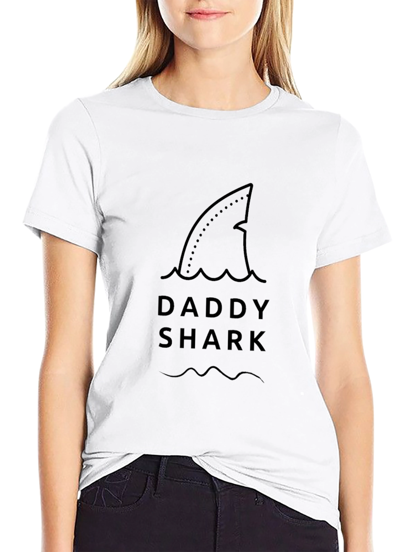 Daddy Shark Black T-Shirt