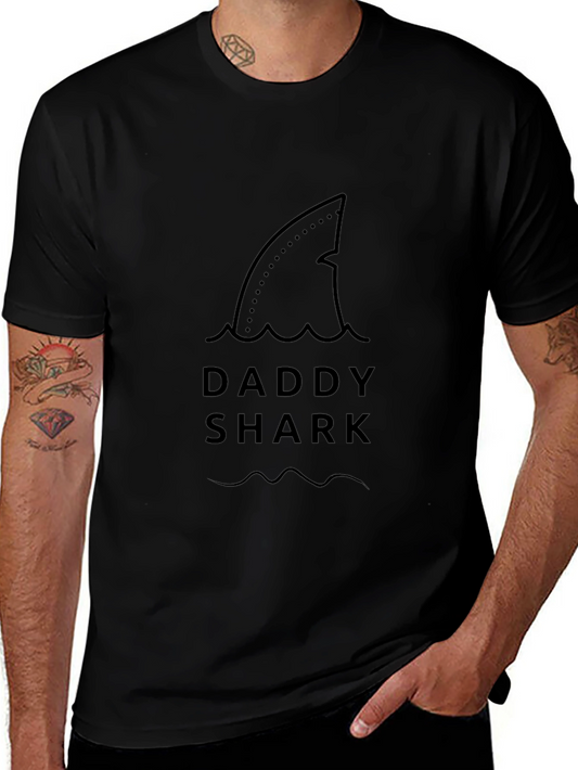 Daddy Shark Black T-Shirt