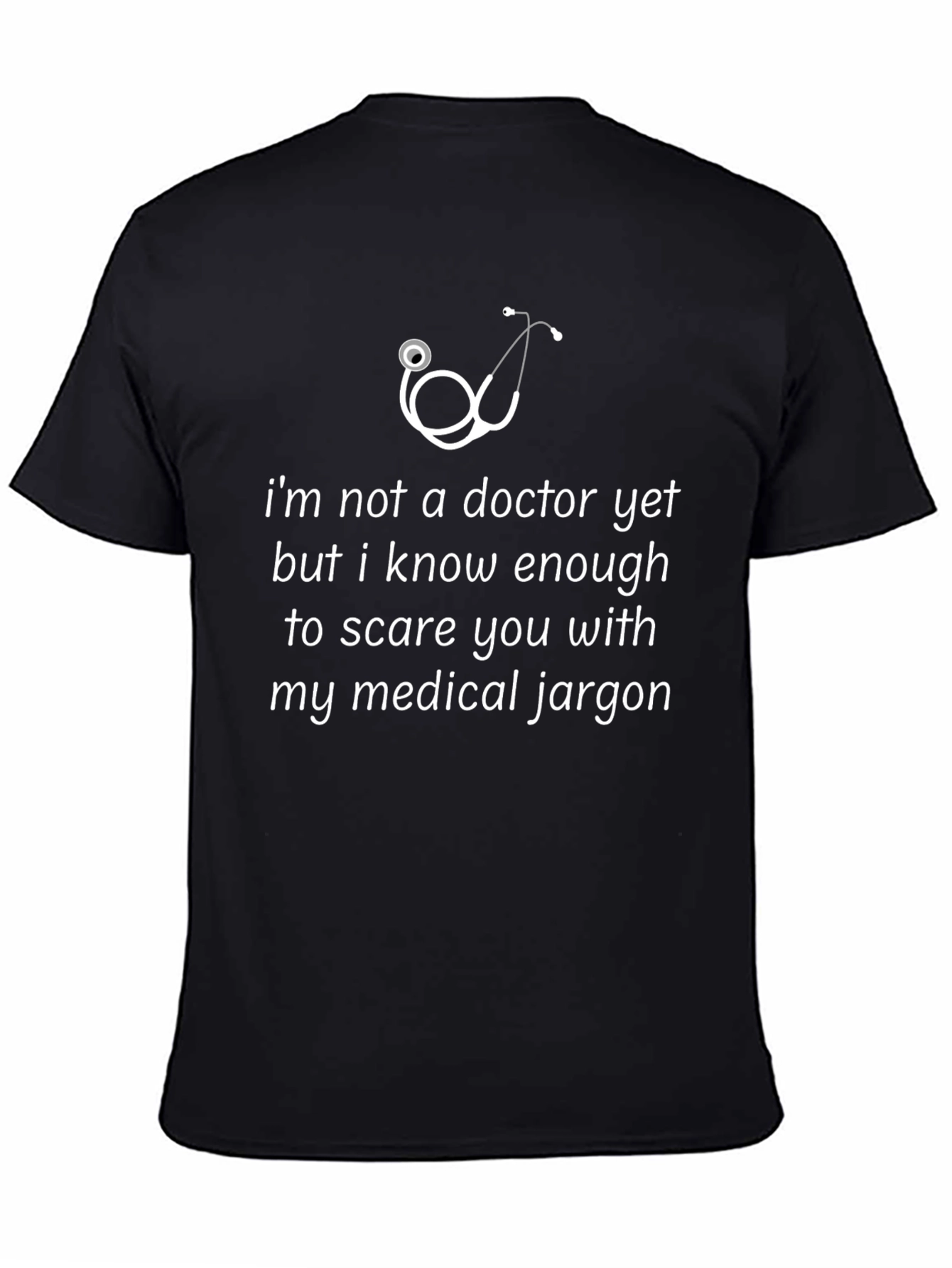 Doctor-Themed Humorous Black T-Shirt