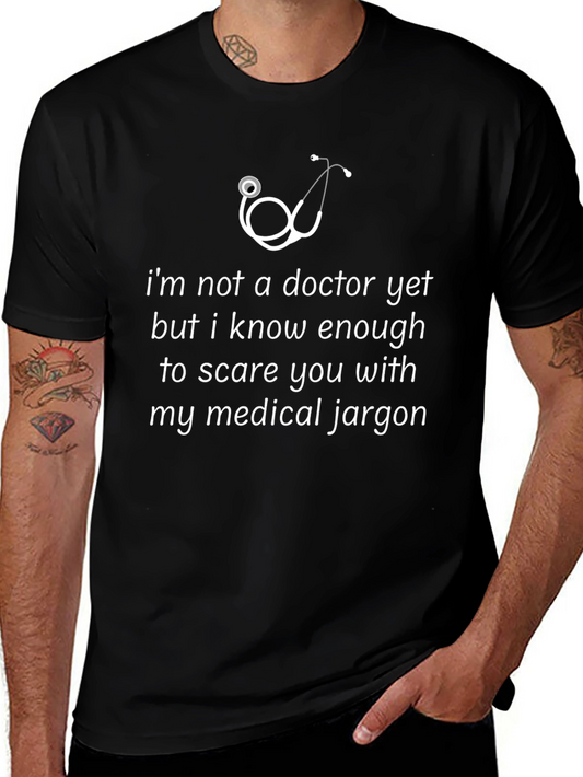 Doctor-Themed Humorous Black T-Shirt
