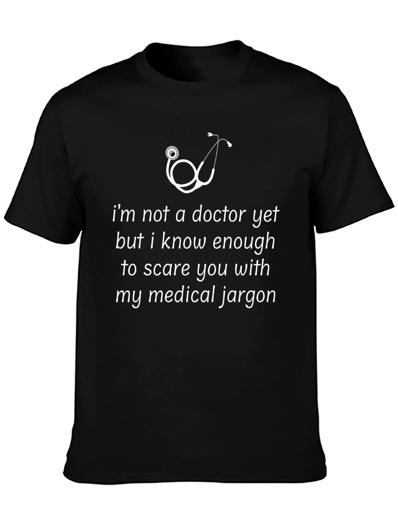 Doctor-Themed Humorous Black T-Shirt