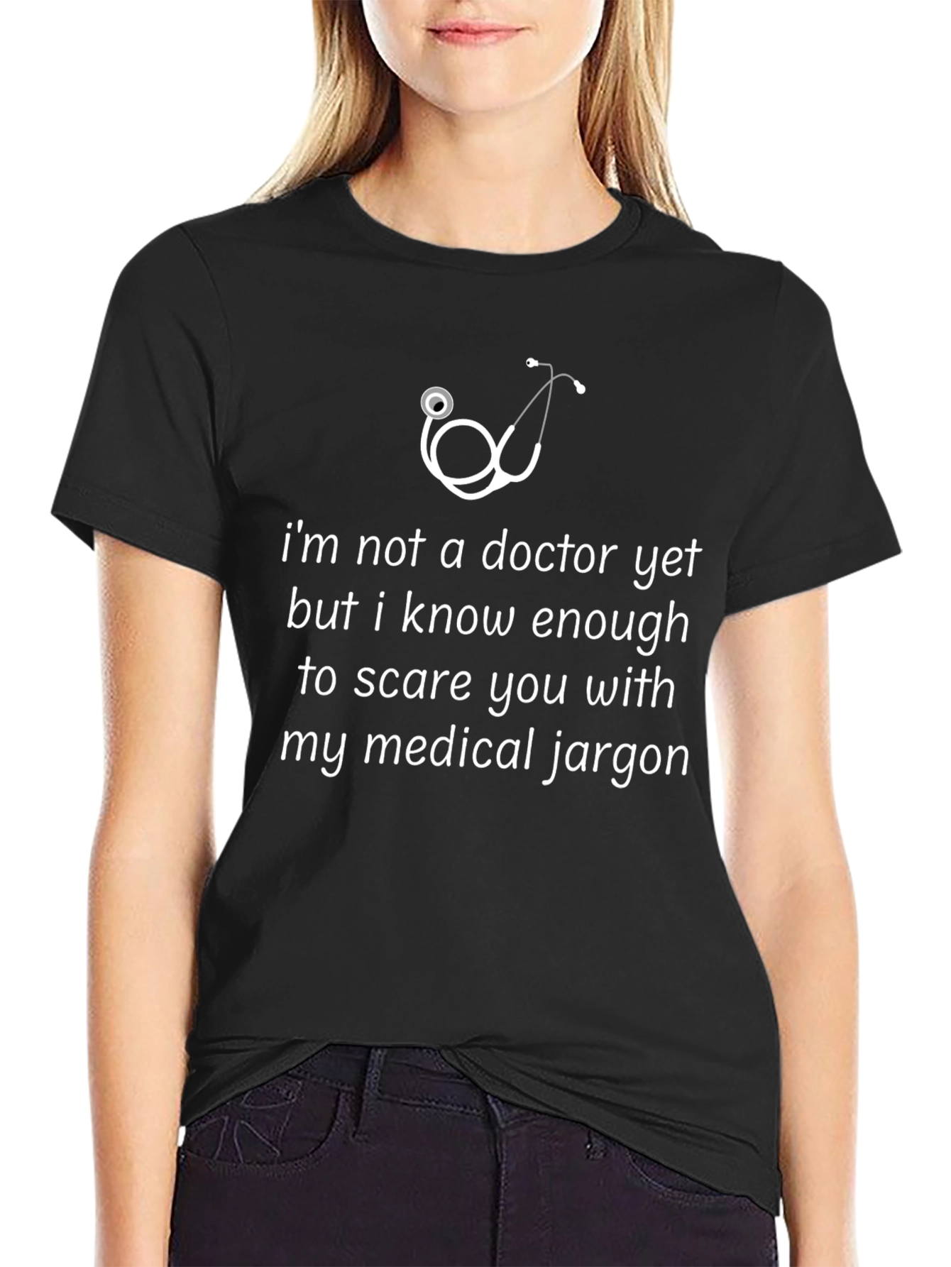 Doctor-Themed Humorous Black T-Shirt