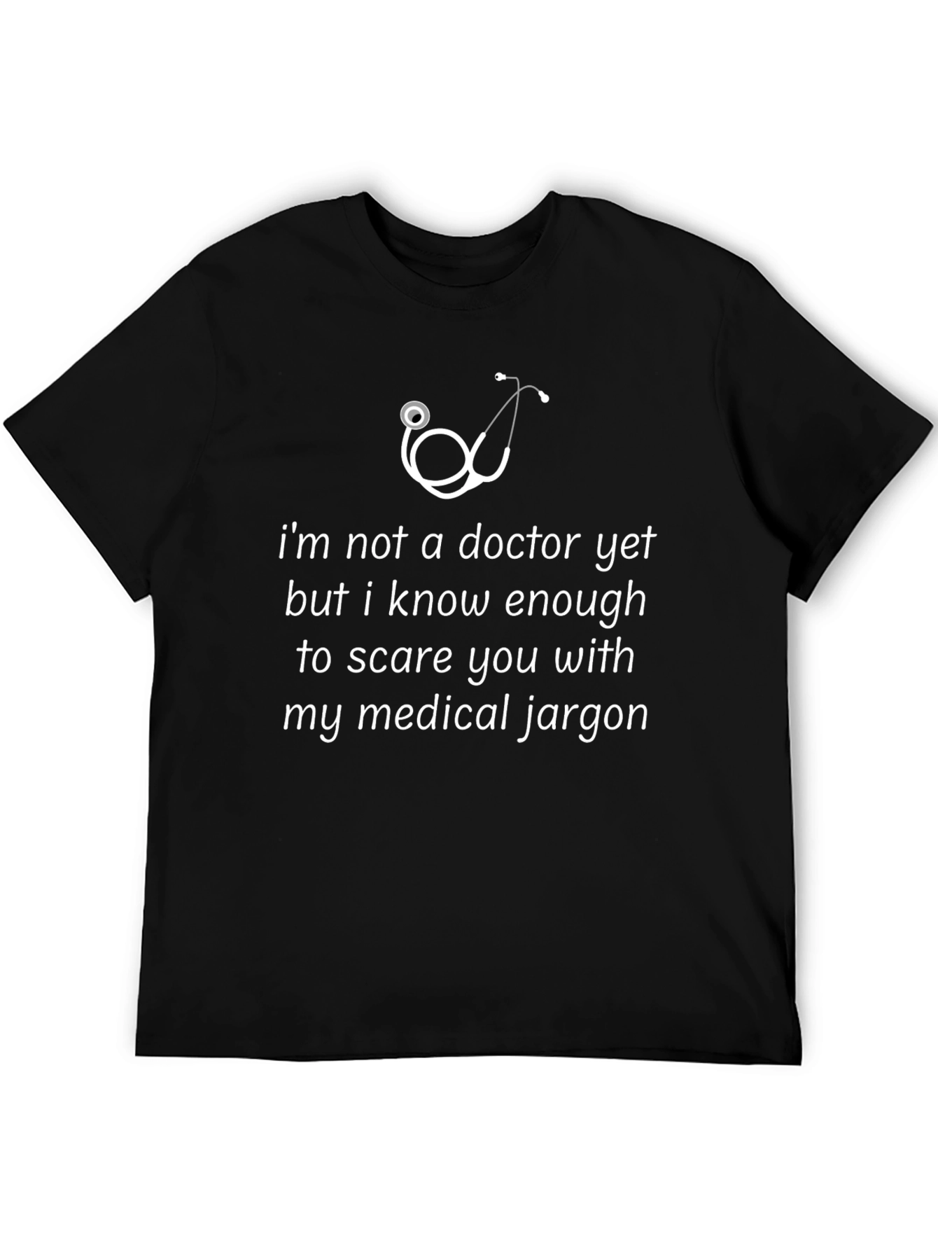 Doctor-Themed Humorous Black T-Shirt