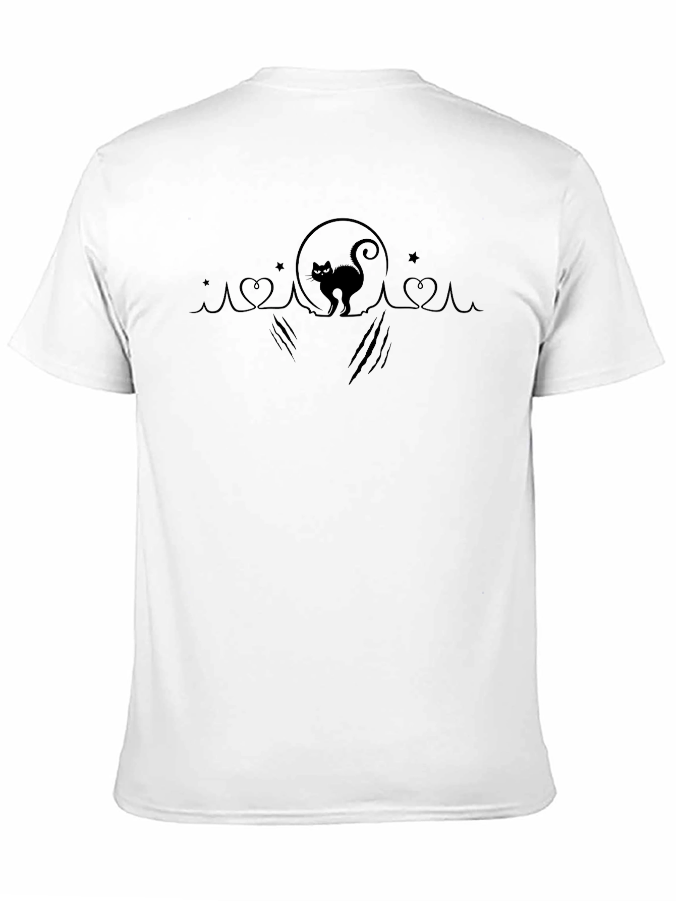 Black Cat Moon Halloween T-Shirt