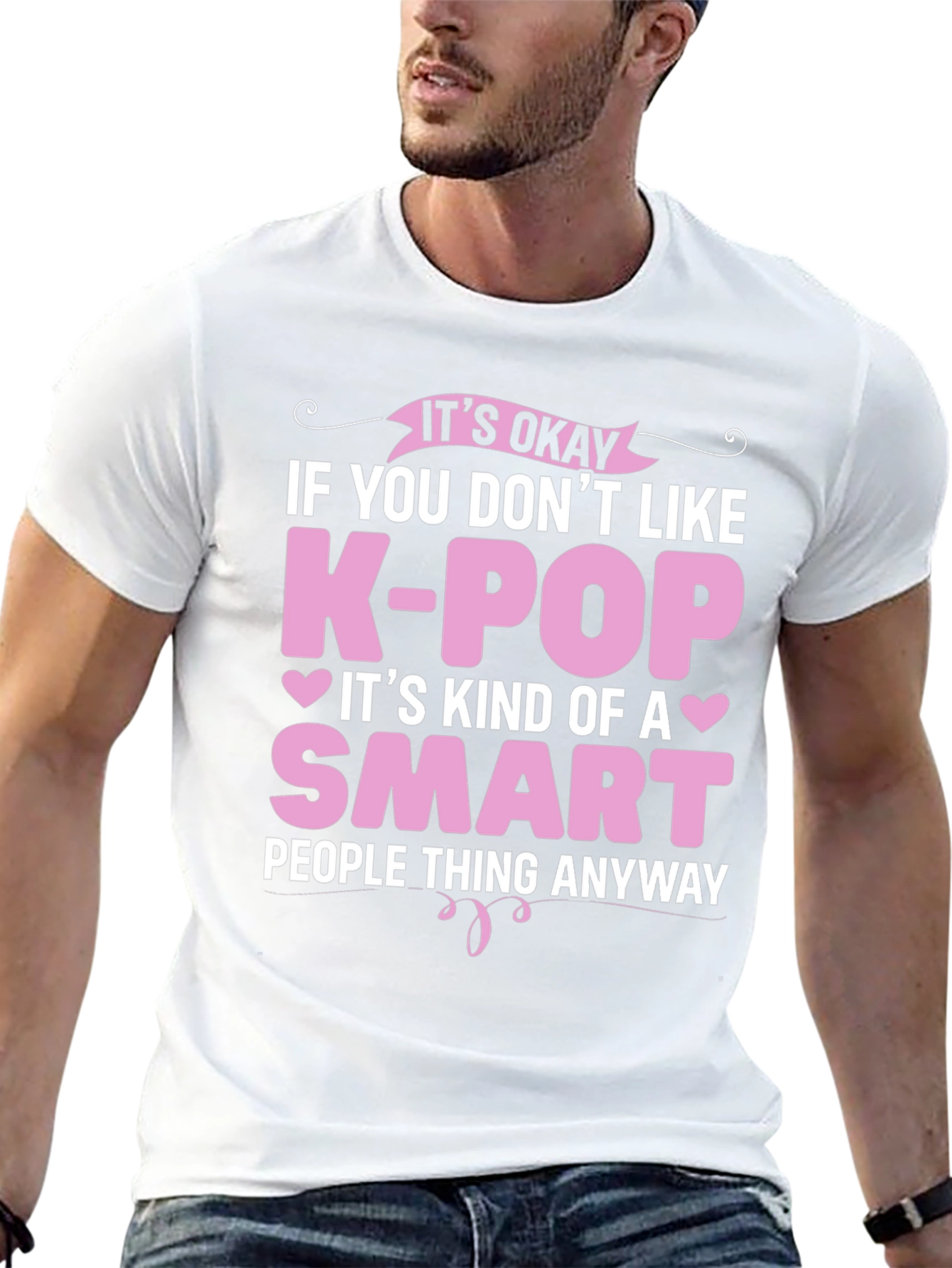 Funny K-Pop Smart People Black T-Shirt