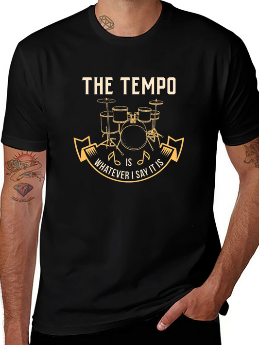 Tempo Drummer T-Shirt: Music Lover Tee