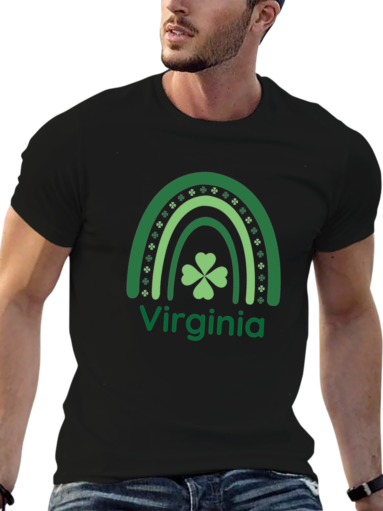 St. Patricks Day Virginia Rainbow T-Shirt