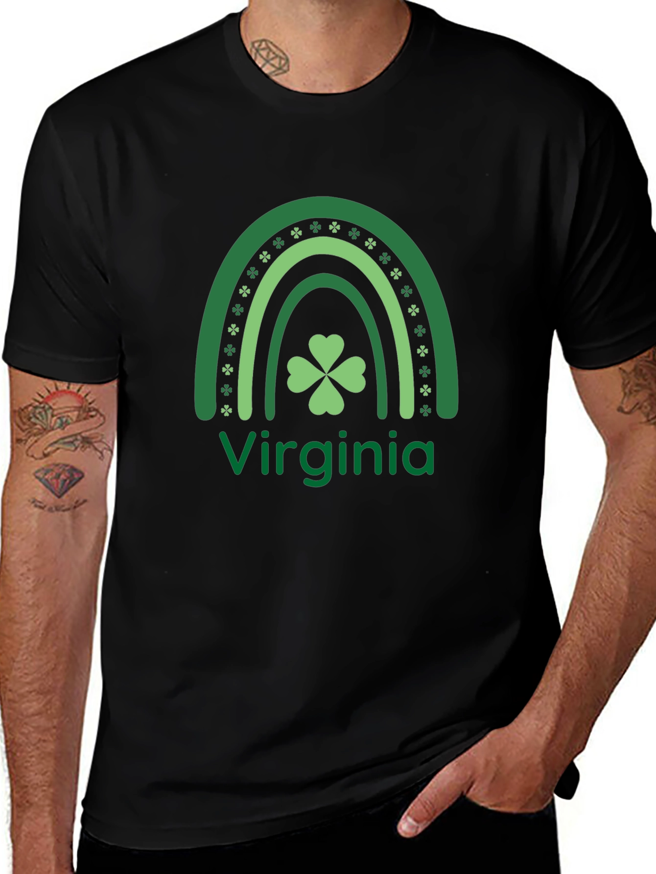 St. Patricks Day Virginia Rainbow T-Shirt