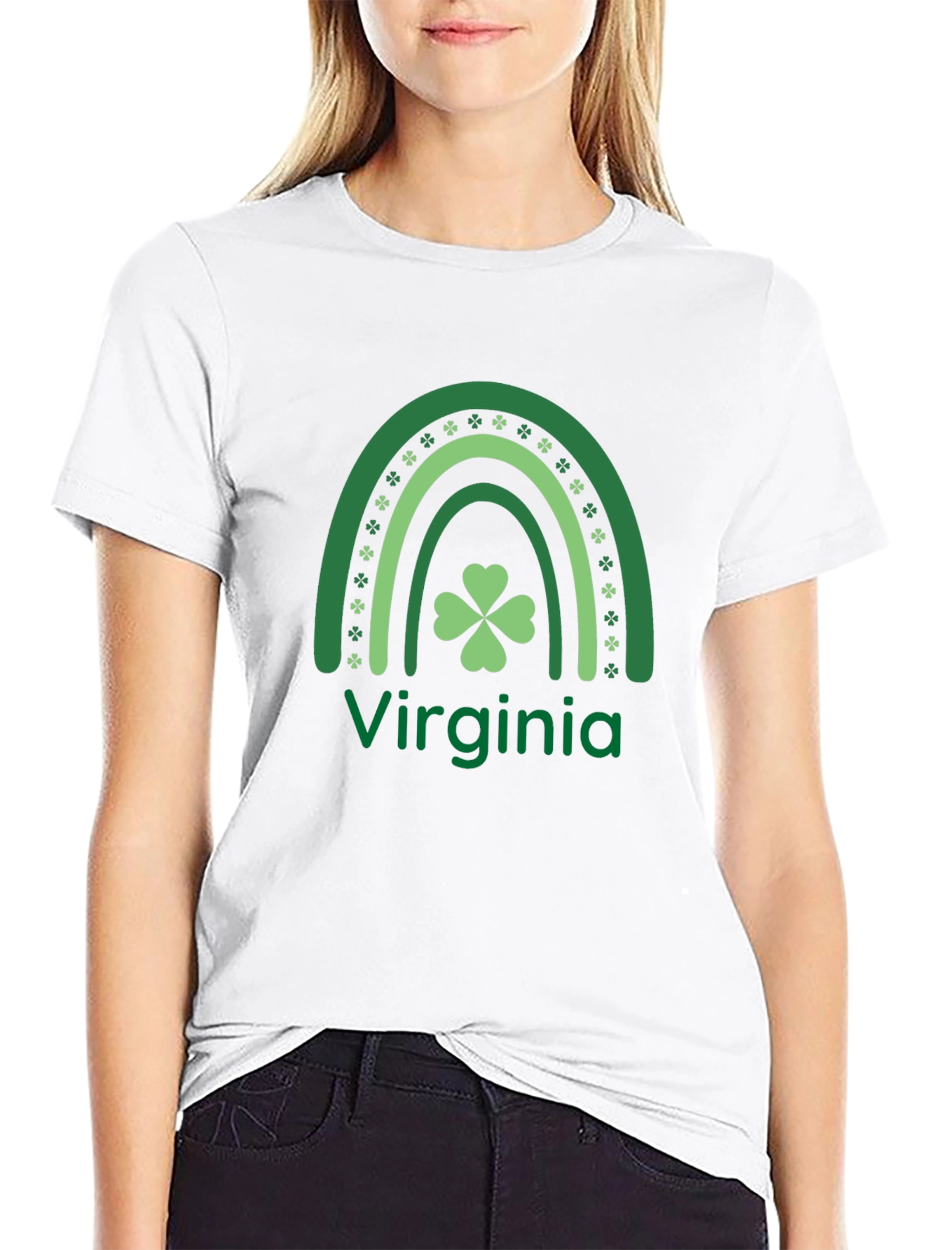 St. Patricks Day Virginia Rainbow T-Shirt